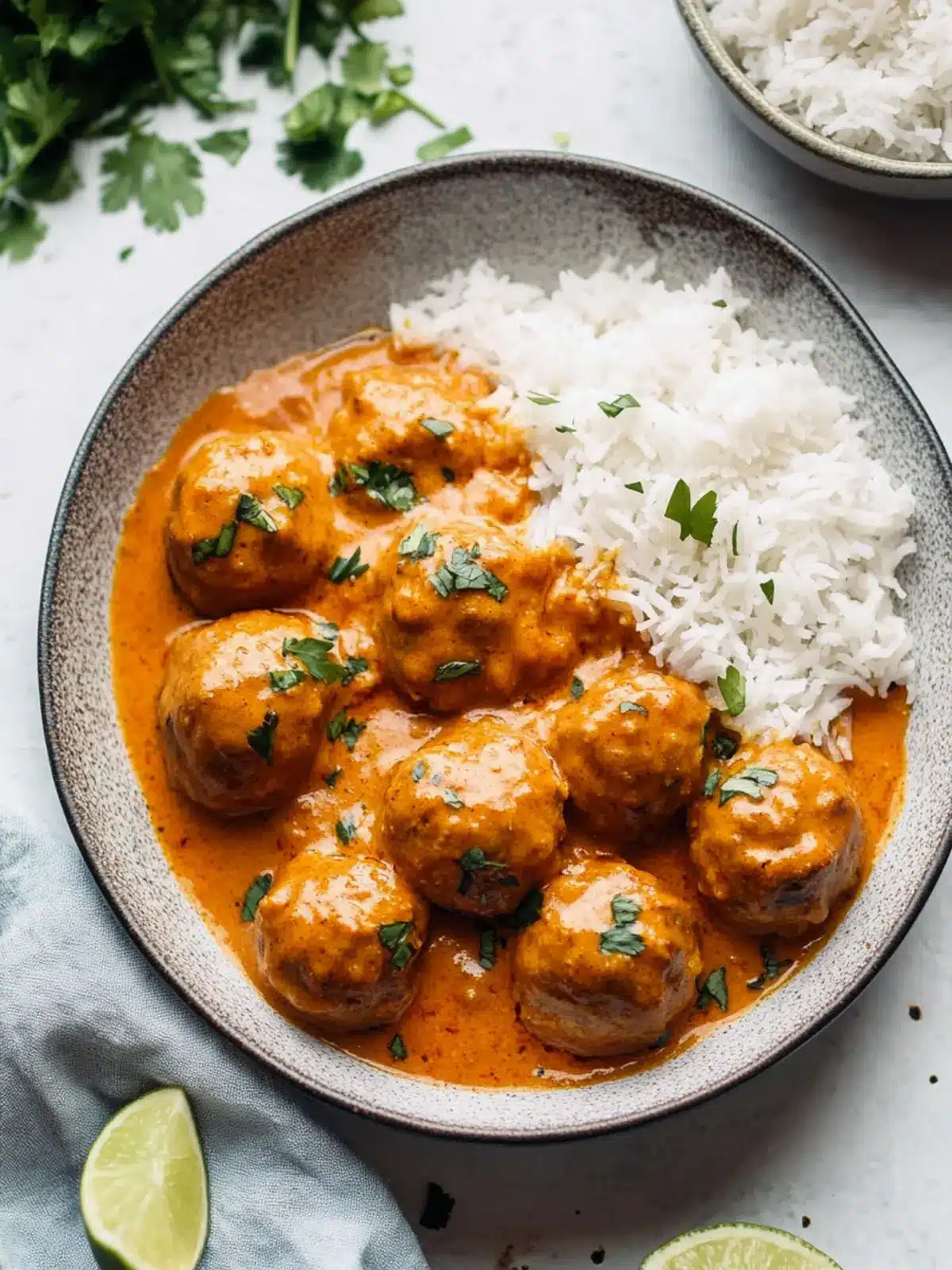 Savory Butter Chicken Meatballs in Creamy Tomato Gravy Bliss 3 Butter Chicken Meatballs