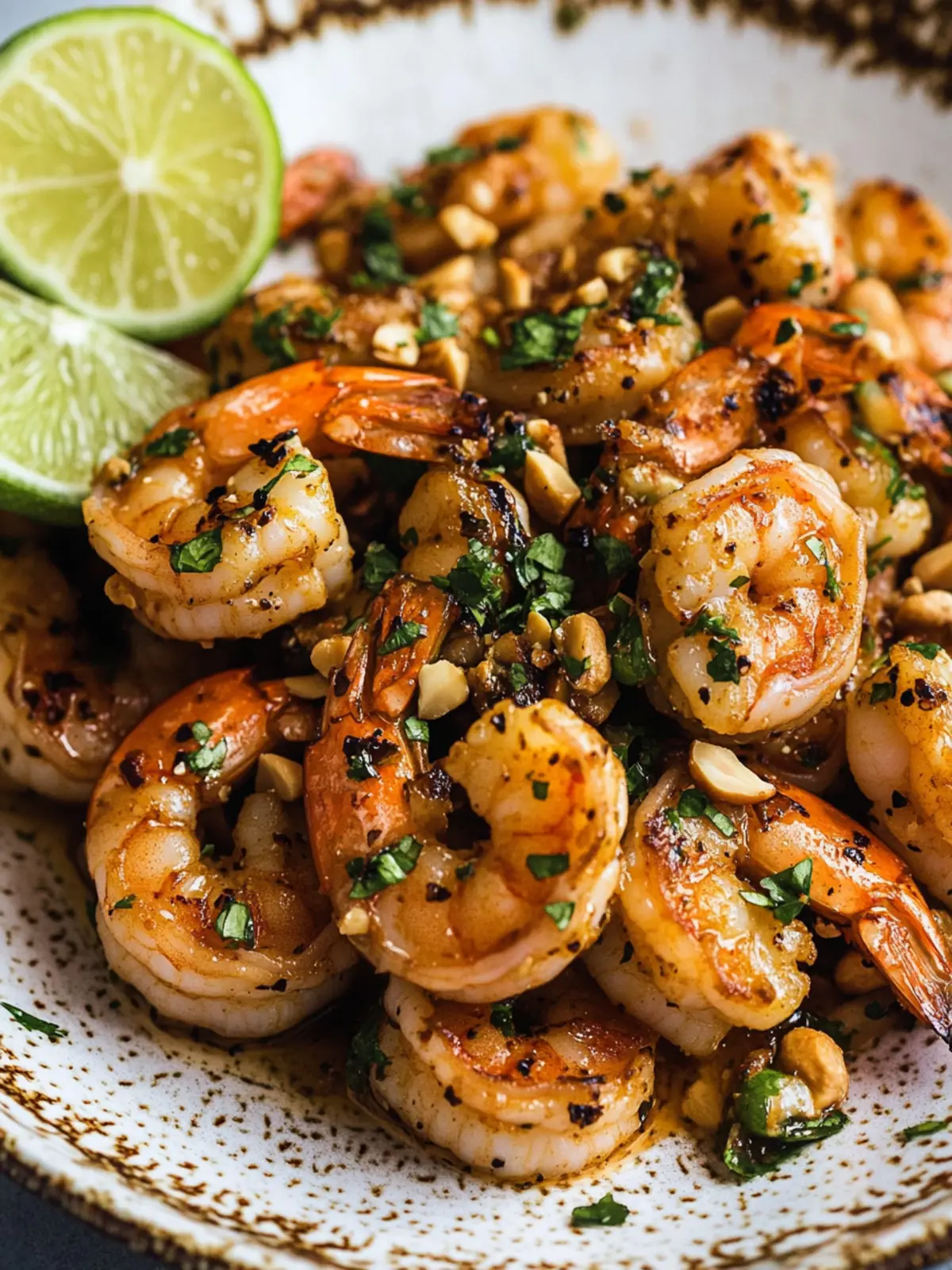 Zesty Pan-Seared Shrimp with Peanuts and Lime in Minutes 3 Pan-Seared Shrimp with Peanuts, Black Pepper, and Lime