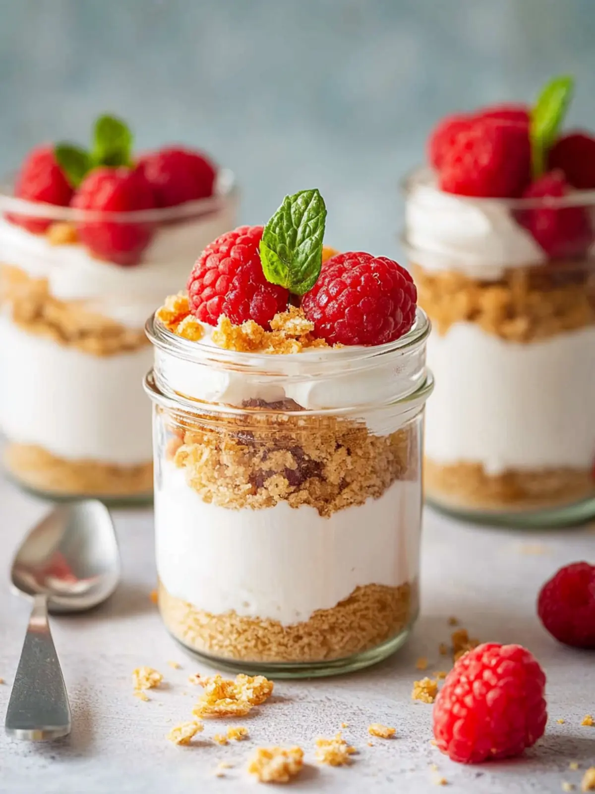 High Protein Cheesecake Jars for Guilt-Free Indulgence 3 High Protein Cheesecake Jars