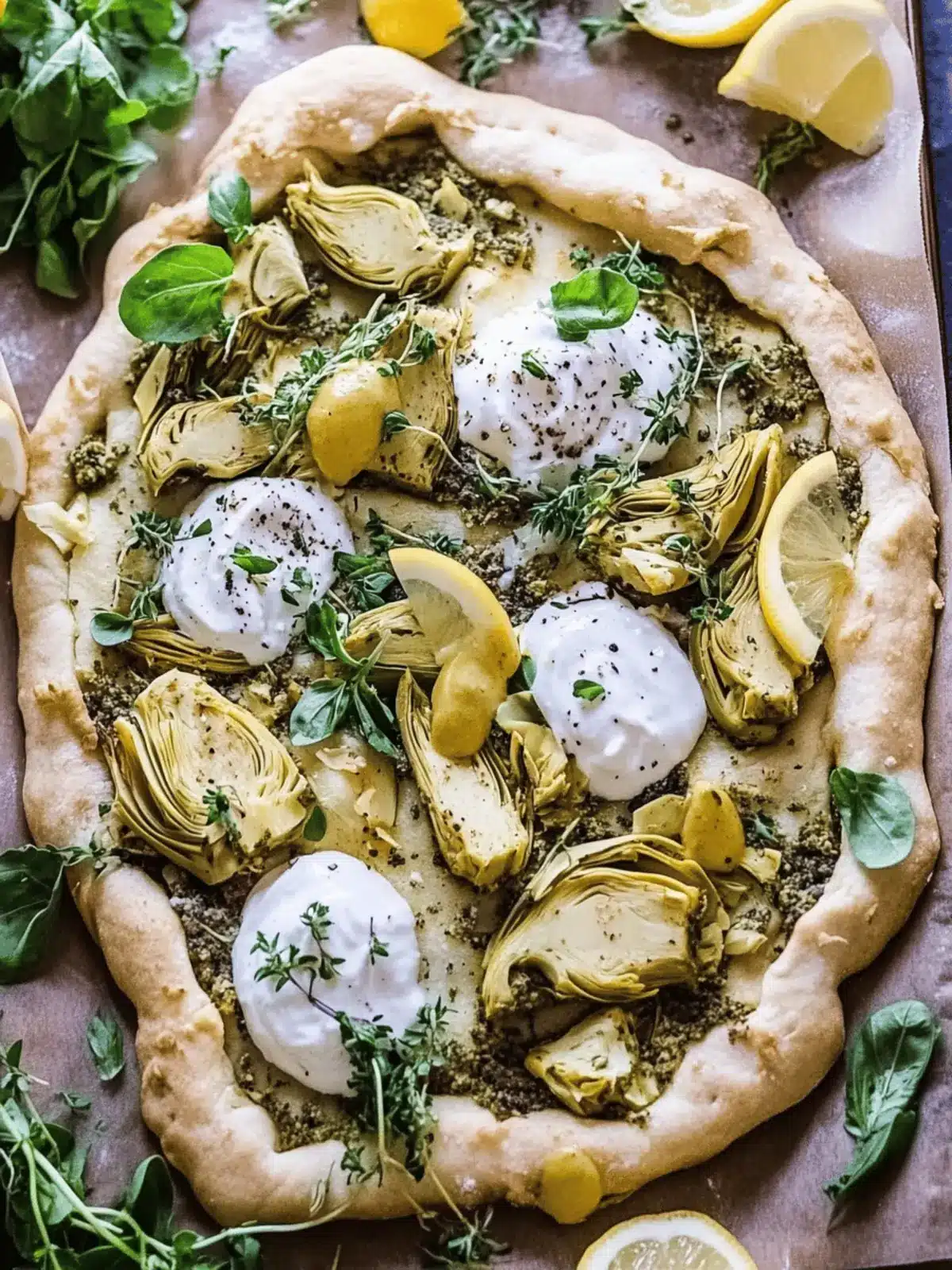 Vegan Lemon Artichoke Flatbread with Za atar You'll Love 3 Vegan Lemon Artichoke Flatbread with Za atar
