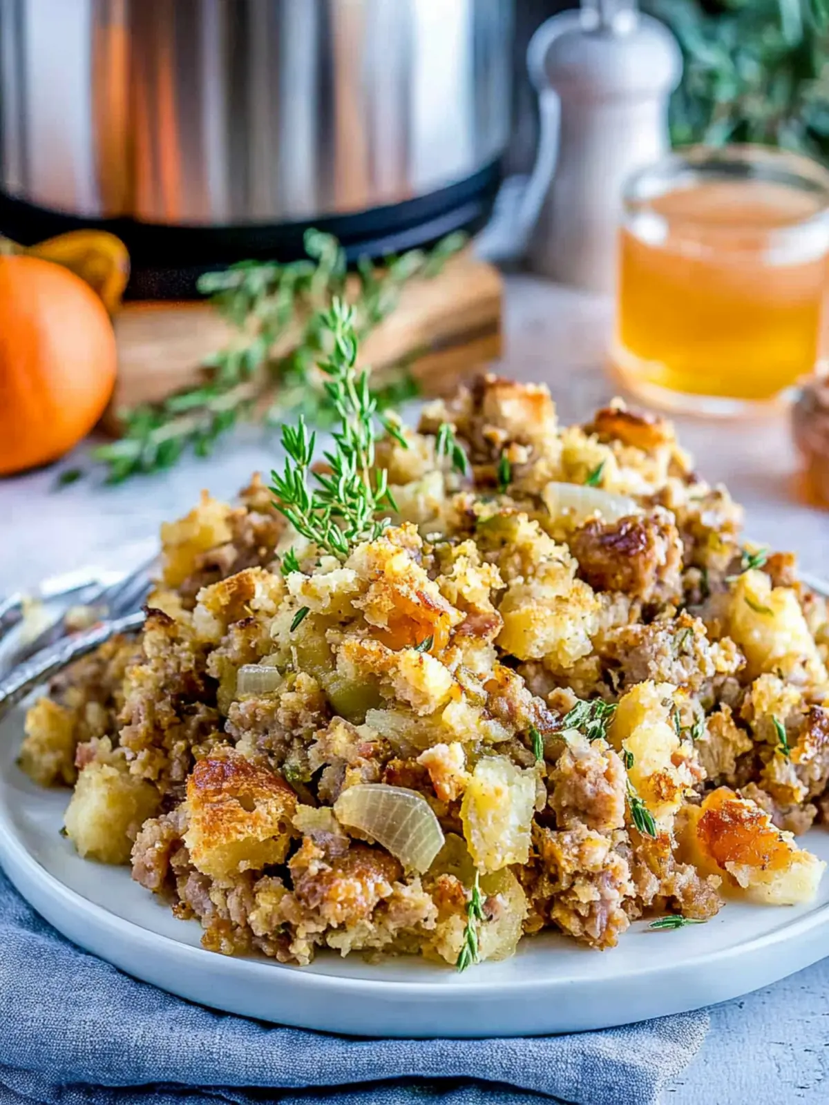 Savory Slow Cooker Sausage Stuffing for Cozy Gatherings 2 Slow Cooker Sausage Stuffing