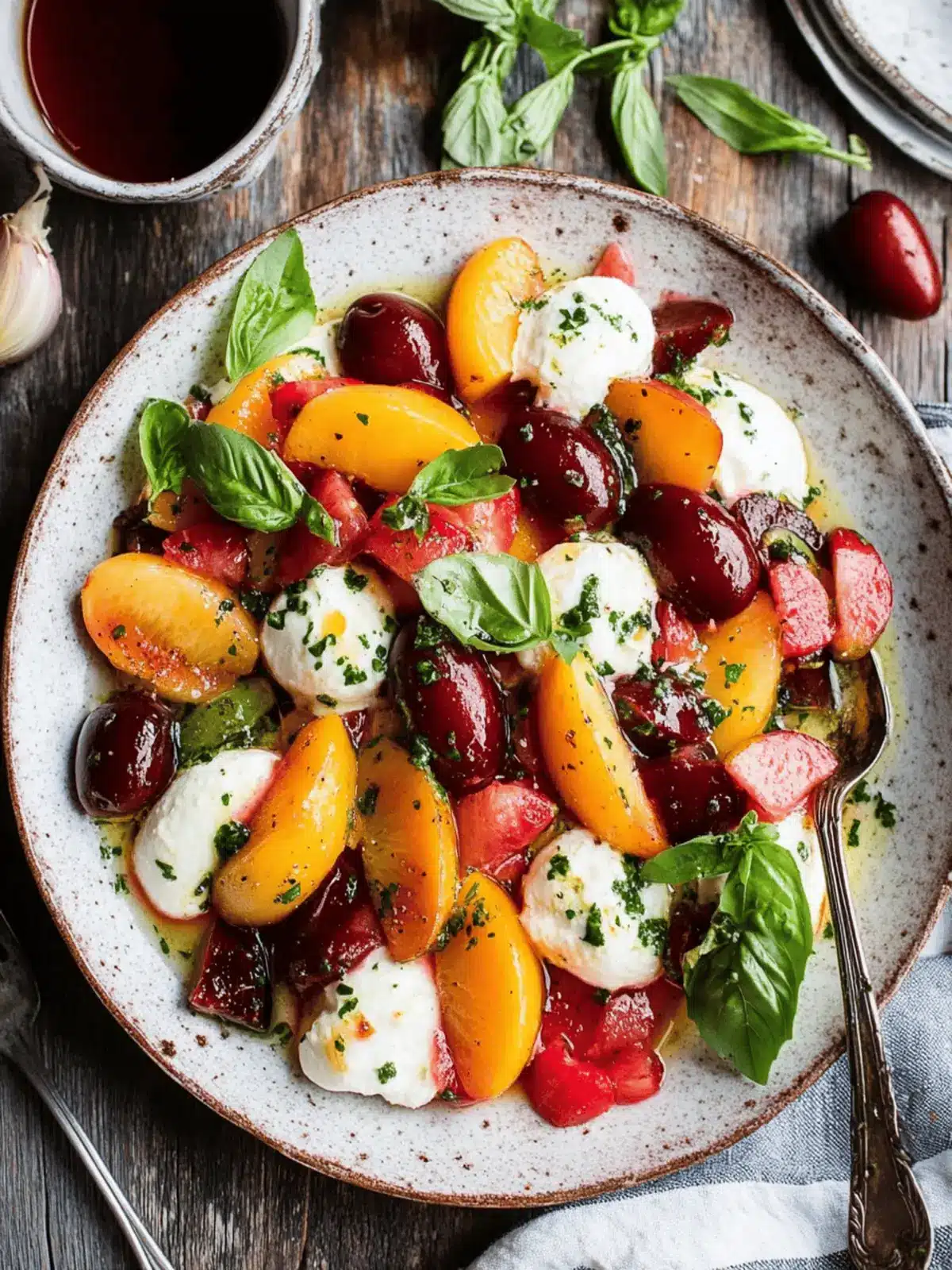 Marinated Stone Fruit Caprese Salad That Screams Summer Joy 4 Marinated Stone Fruit Caprese Salad
