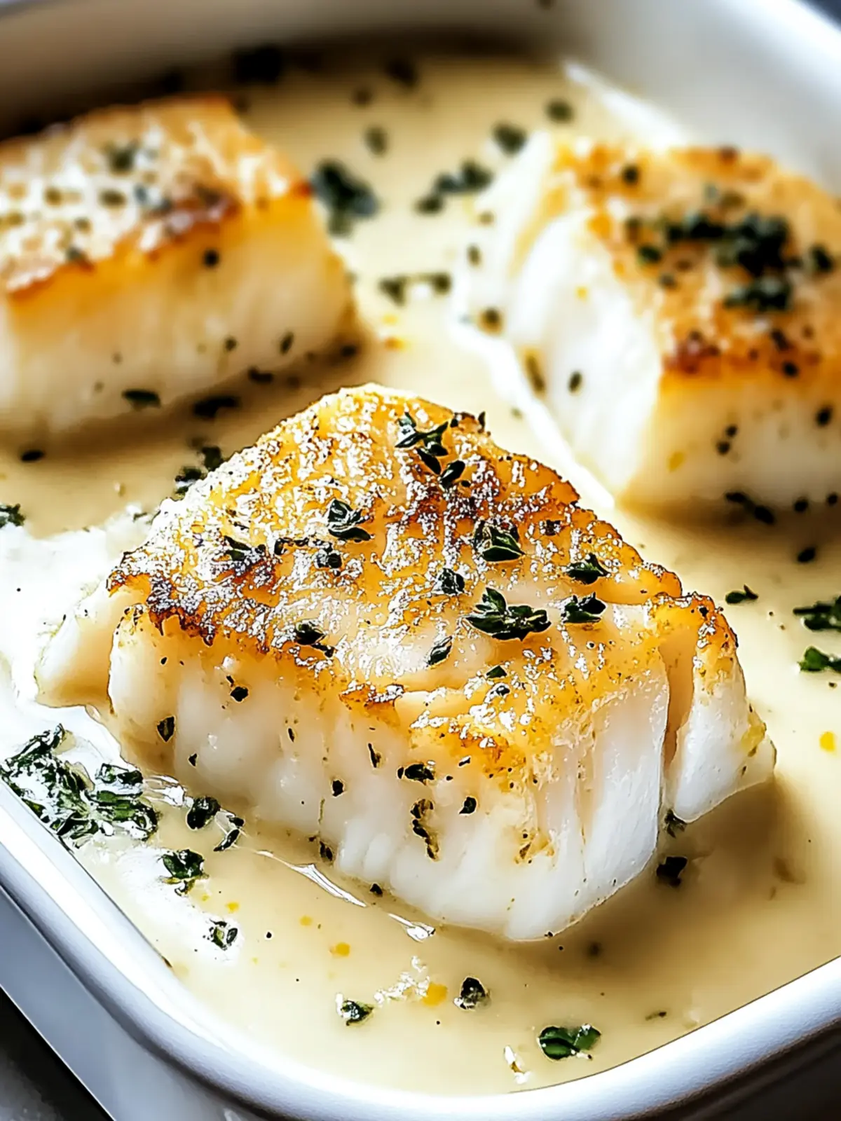 Delicious Baked Cod in Coconut Lemon Cream Sauce Recipe 4 Baked Cod in Coconut Lemon Cream Sauce
