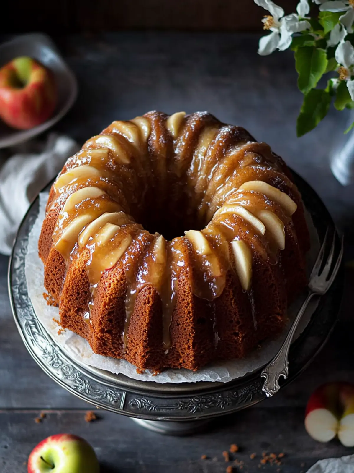 Delicious Apple Bundt Cake with Irresistible Caramel Glaze 4 Apple Bundt Cake