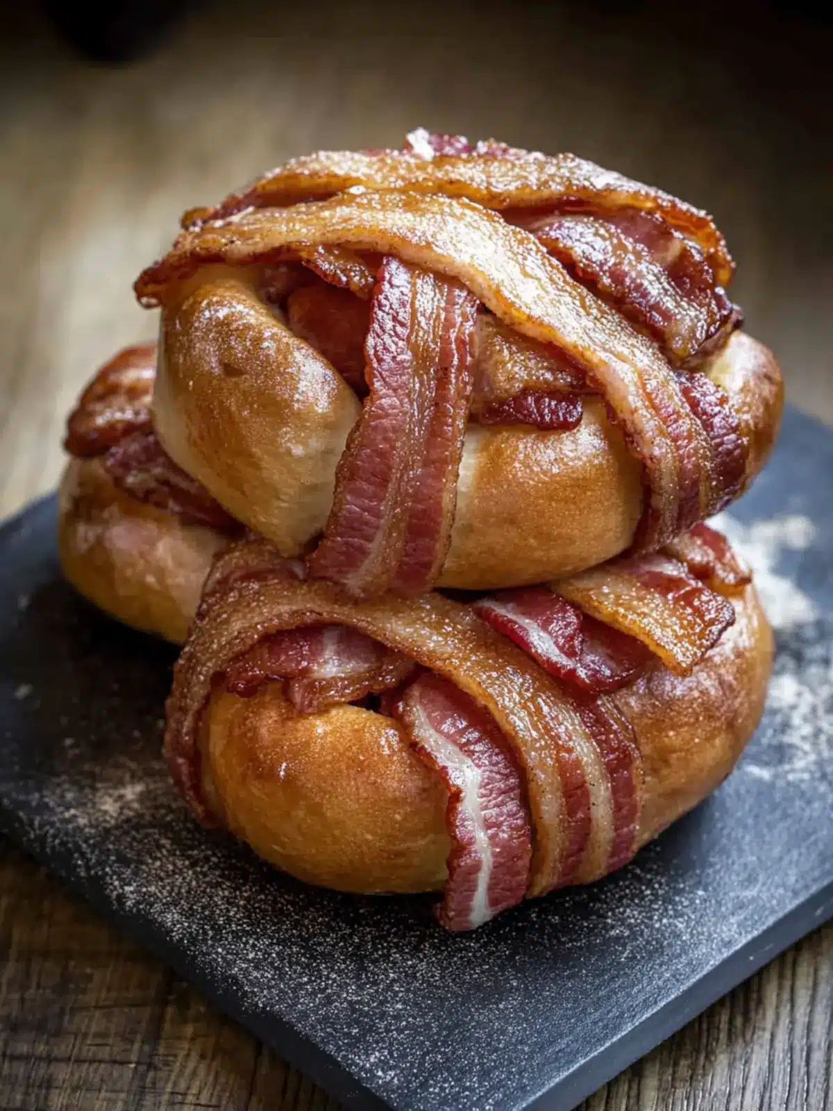 Smoked Bacon Wrapped Honey Buns: Sweet Meets Salty Bliss 3 Smoked Bacon Wrapped Honey Buns
