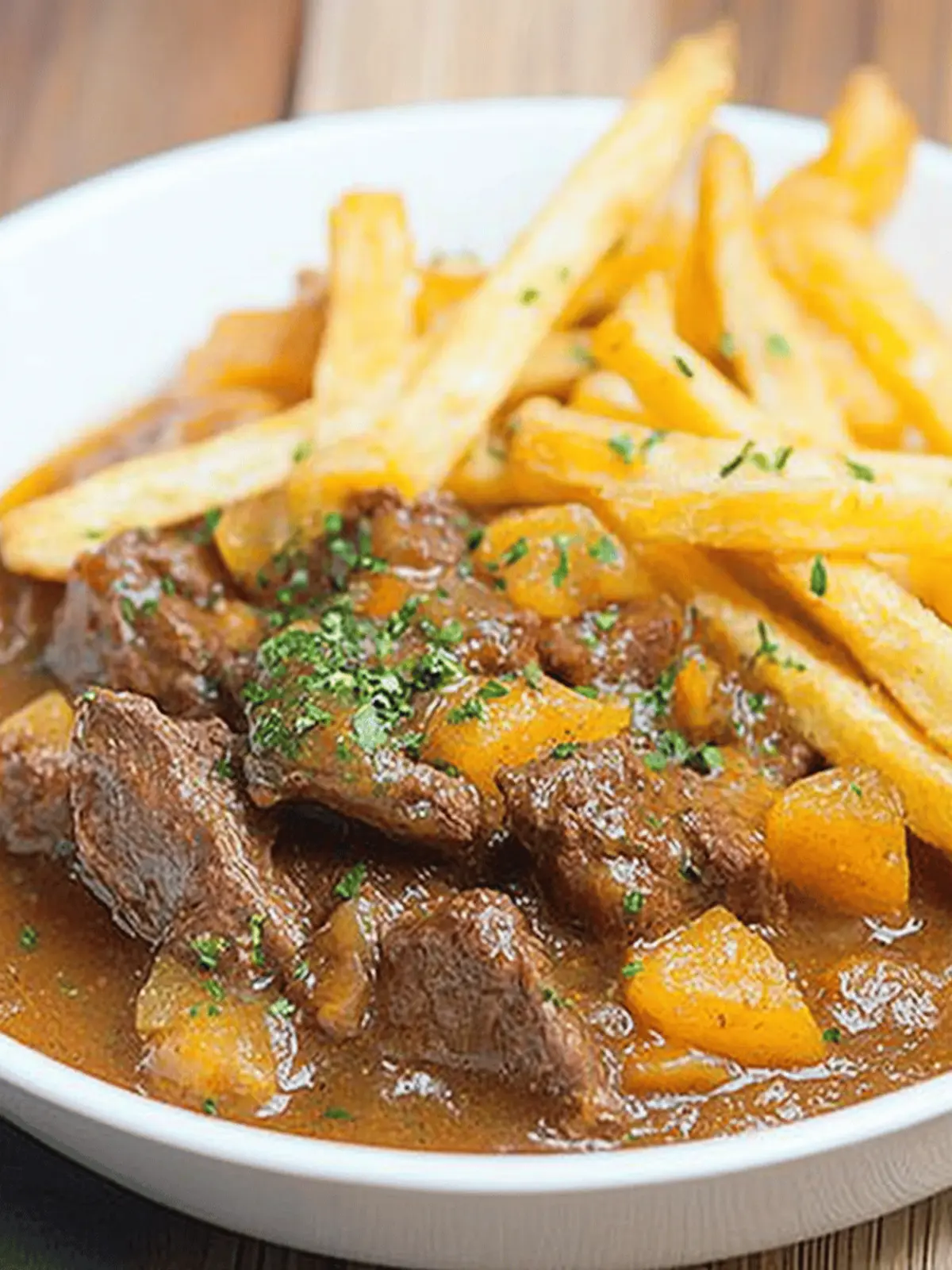 Cozy Up with Pumpkin Beer Beef Stew and Herbed Fries 3 Pumpkin Beer Beef Stew with Herbed Fries