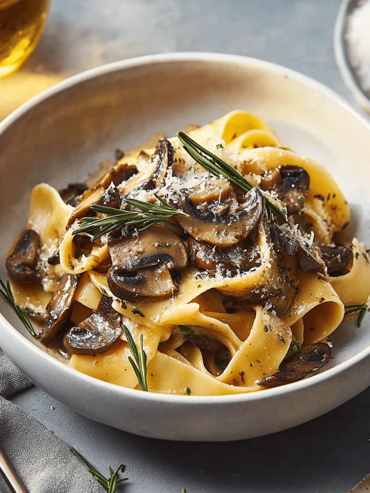 Savory Pappardelle with Portobello Mushroom Sauce Awaits You 2 Pappardelle with Portobello Mushroom Sauce