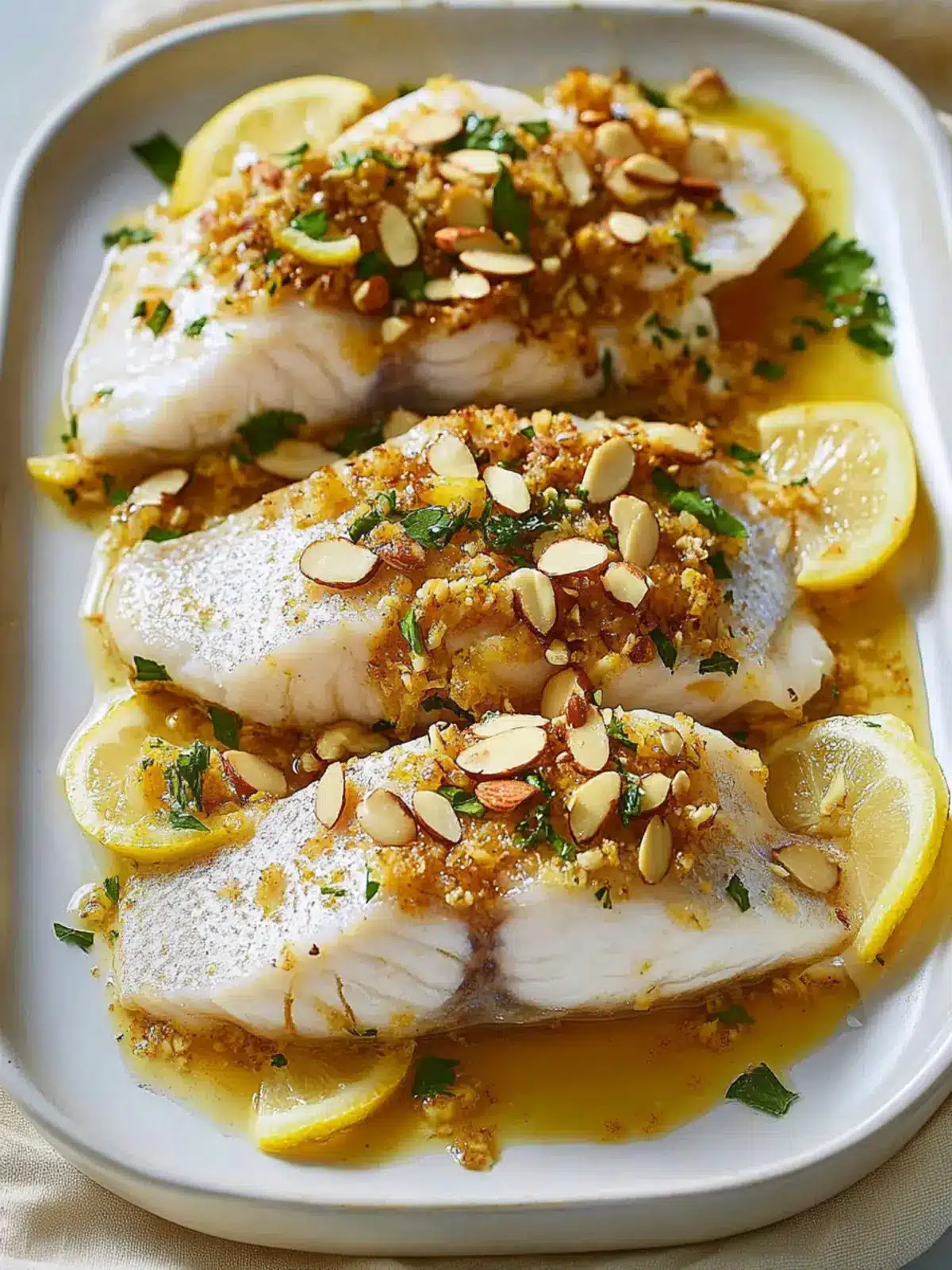 Delicious White Fish with Lemony Almondine in 15 Minutes 4 White Fish with Lemony Almondine