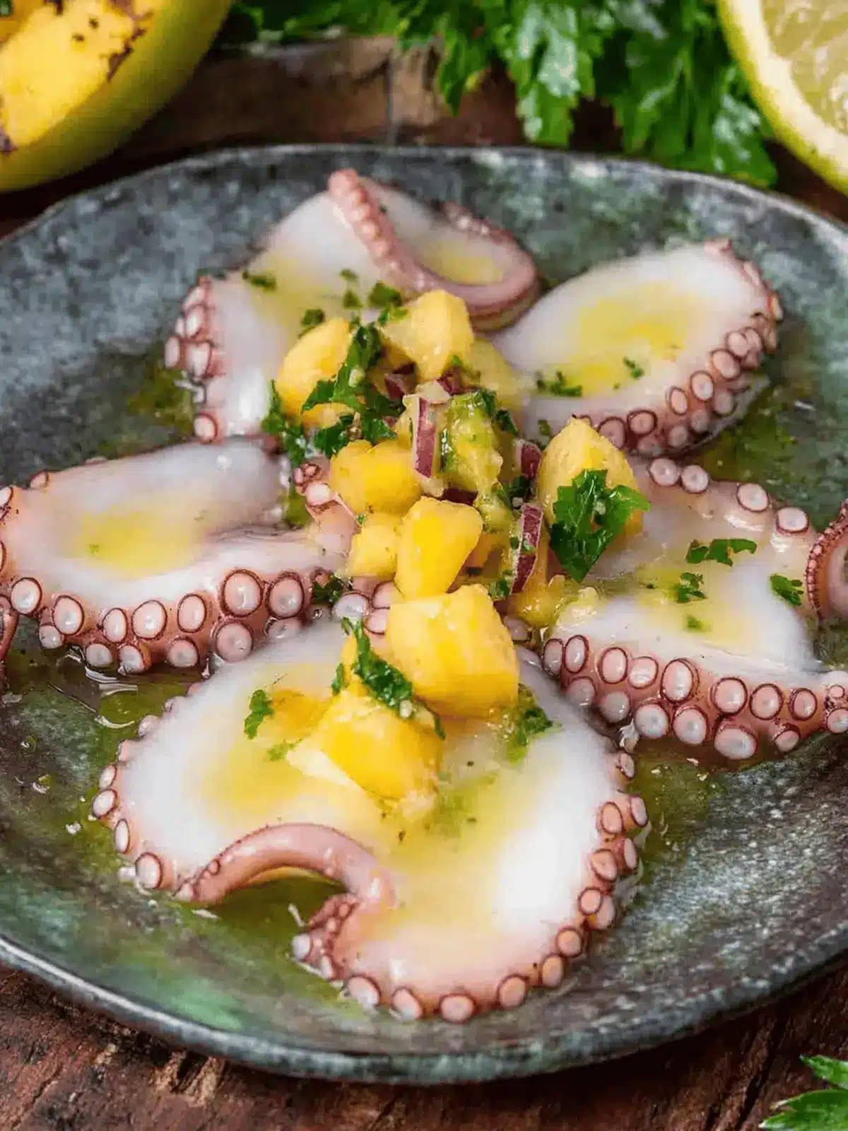 Irresistible Caribbean Octopus Appetizer with Mango Salsa 3 Caribbean Octopus Appetizer with Mango Salsa