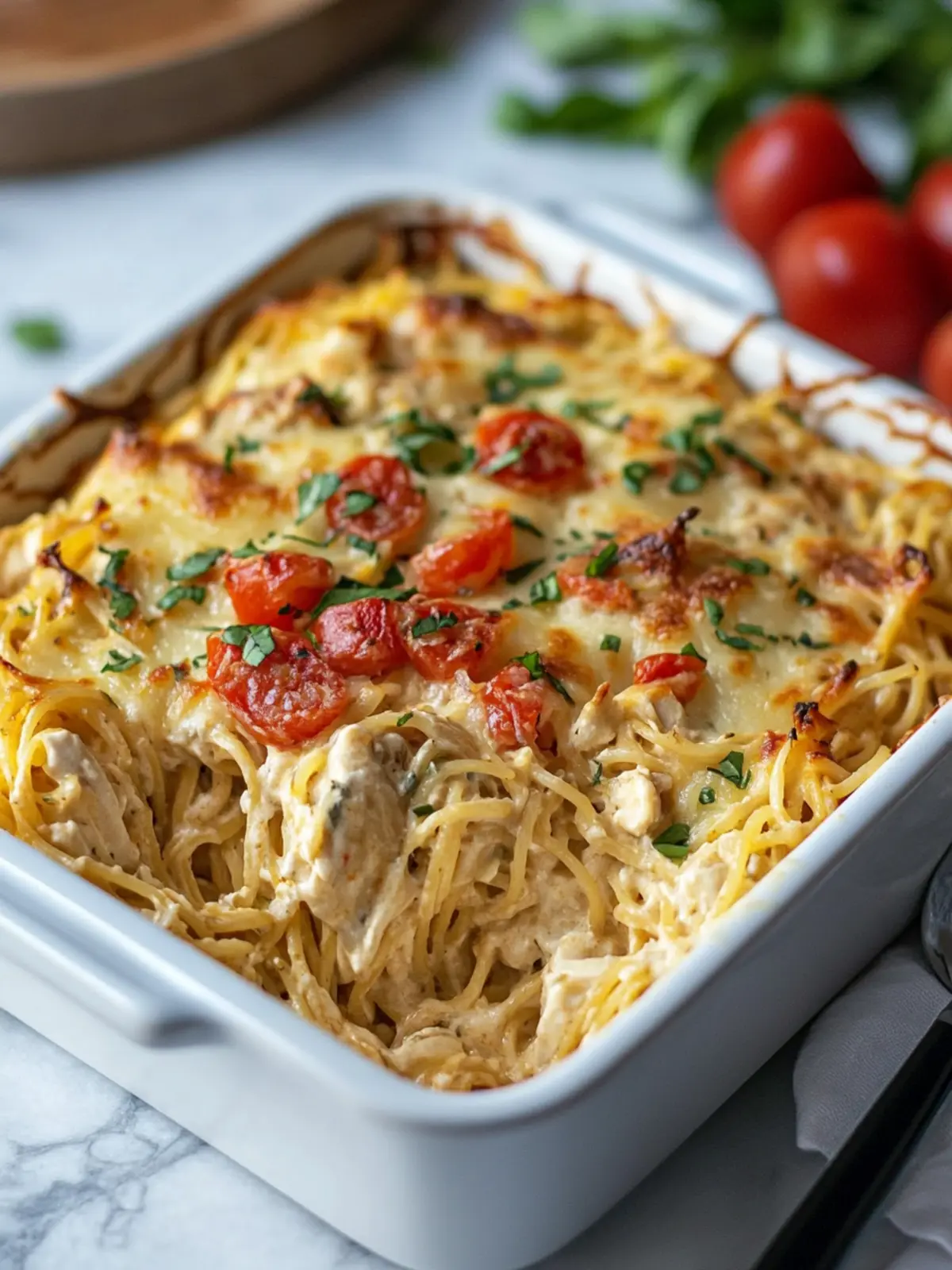 Delicious Chicken Spaghetti Casserole Your Family Will Love 2 Chicken Spaghetti Casserole