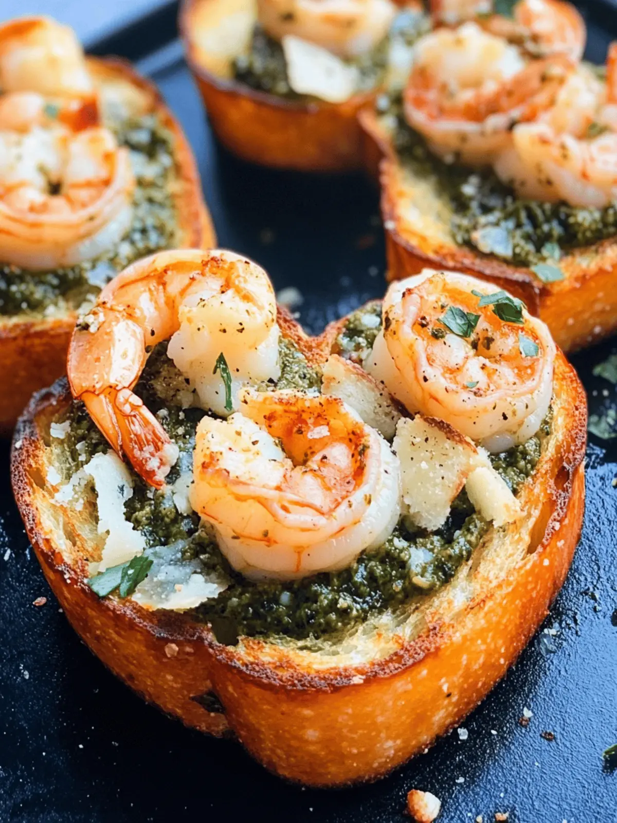 Savory Blackstone Parmesan Pesto Shrimp Toast You'll Love 3 Blackstone Parmesan Pesto Shrimp Toast