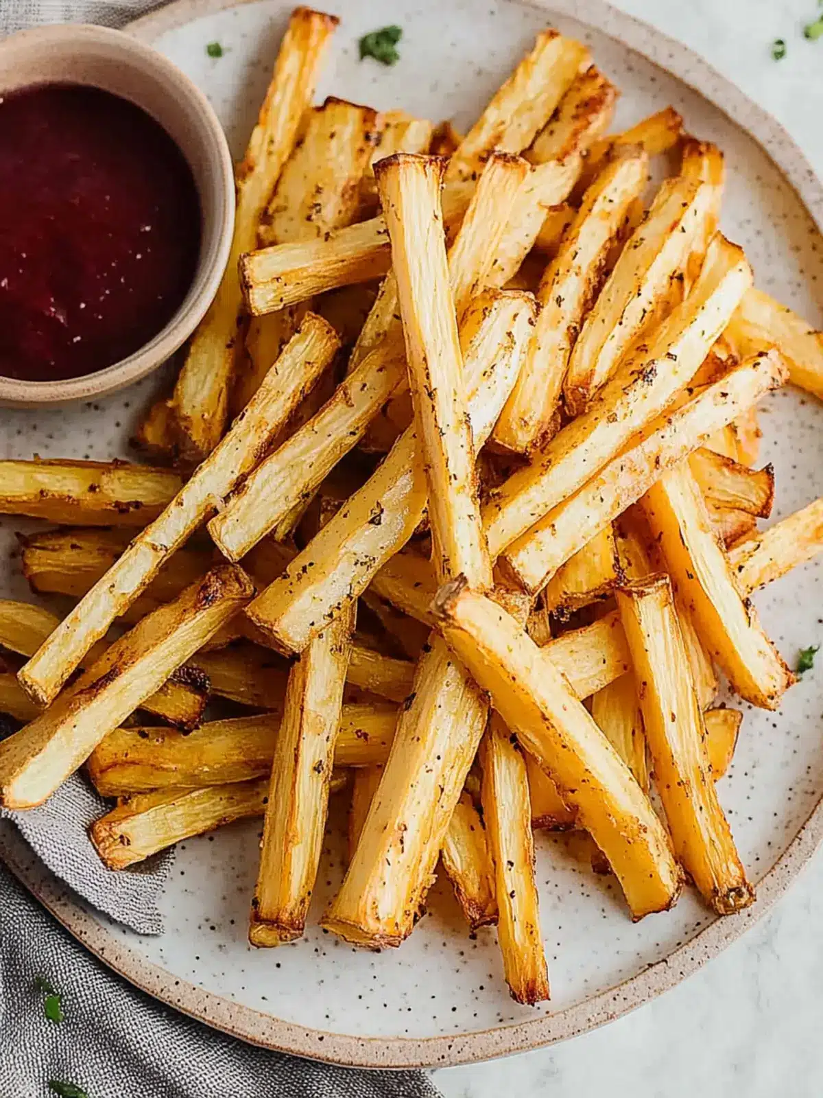 Crispy Easy Baked Parsnip Fries Paleo, AIP, Vegan Delight 4 Easy Baked Parsnip Fries (Paleo, AIP, Vegan, Nightshade-Free)
