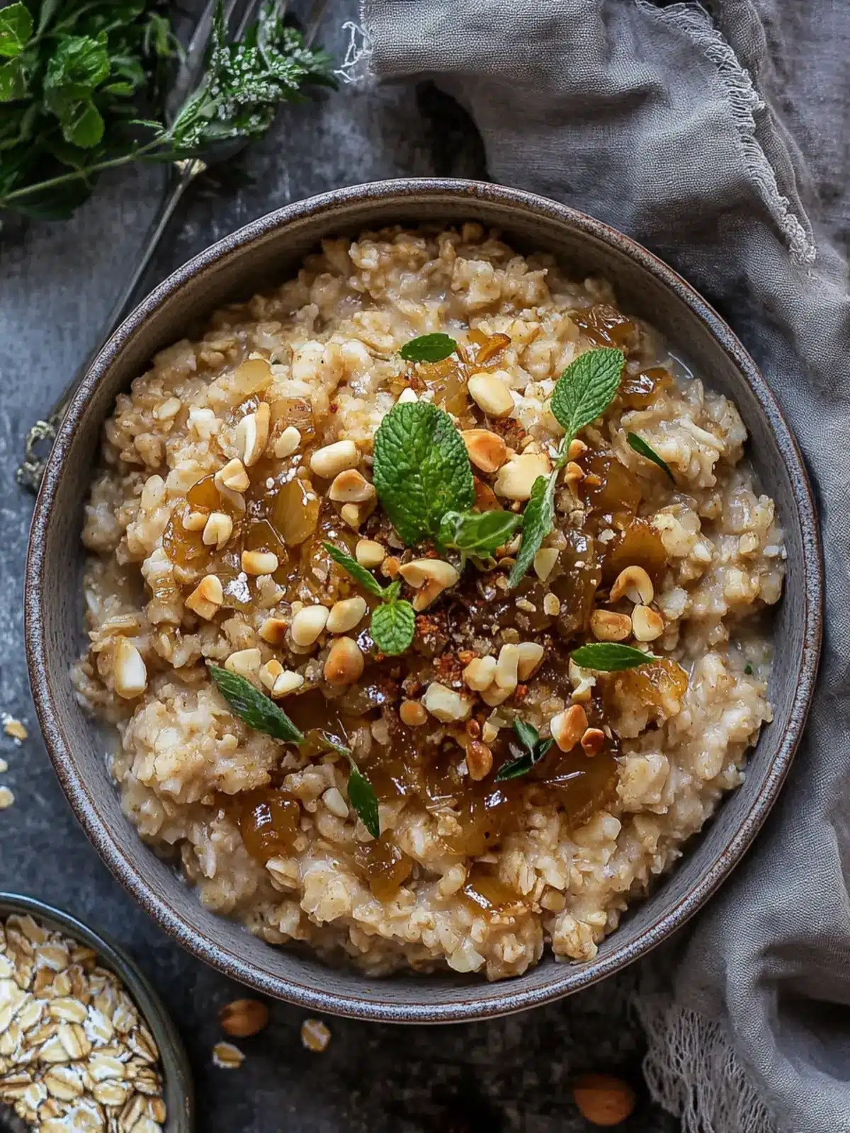 Caramelized Onion and Cardamom Savory Oatmeal Bliss 3 Caramelized Onion and Cardamom Savory Oatmeal