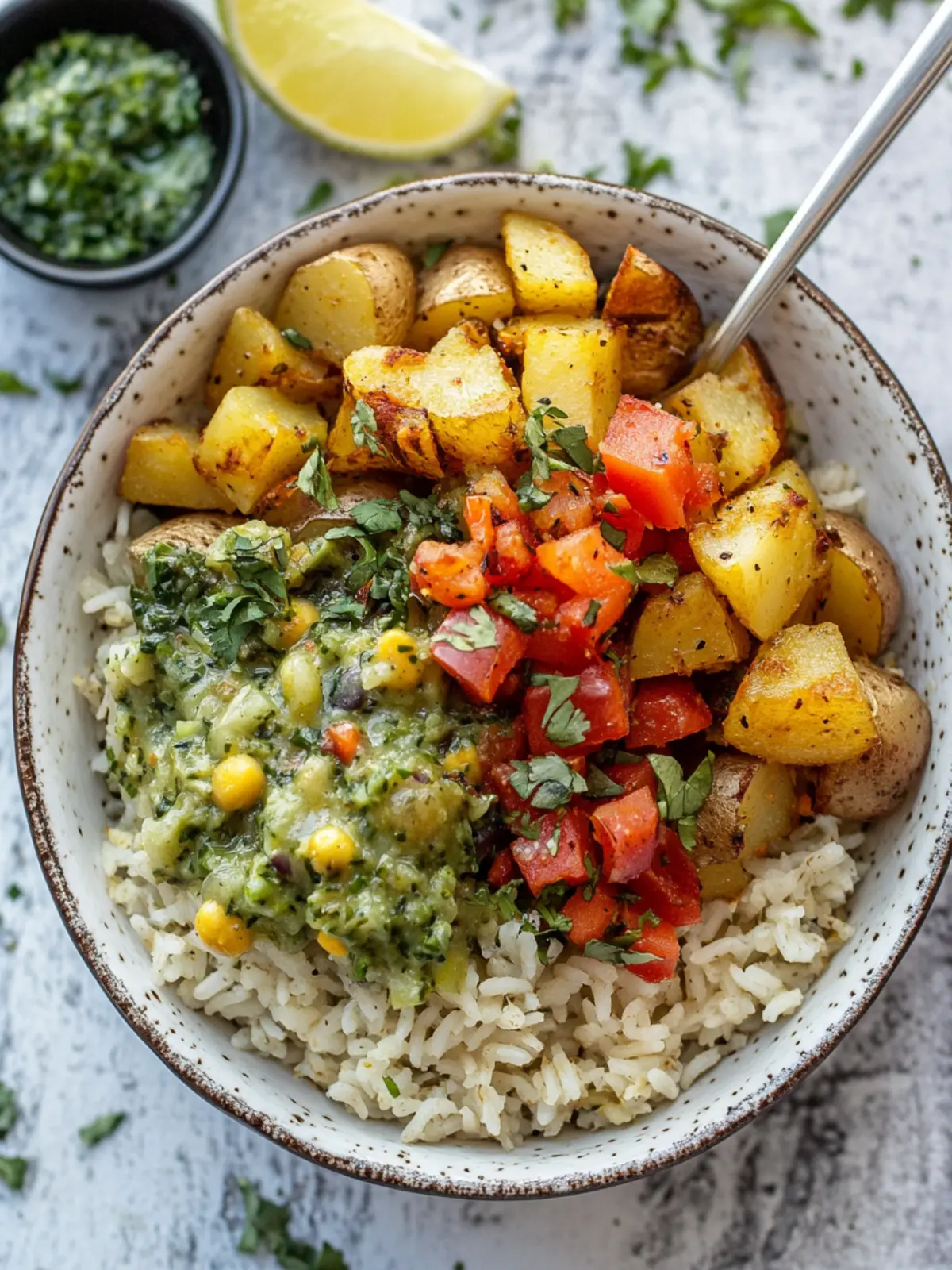 Crispy Potato & Green Chile Rice Bowls You ll Crave Daily 3 Crispy Potato & Green Chile Rice Bowls