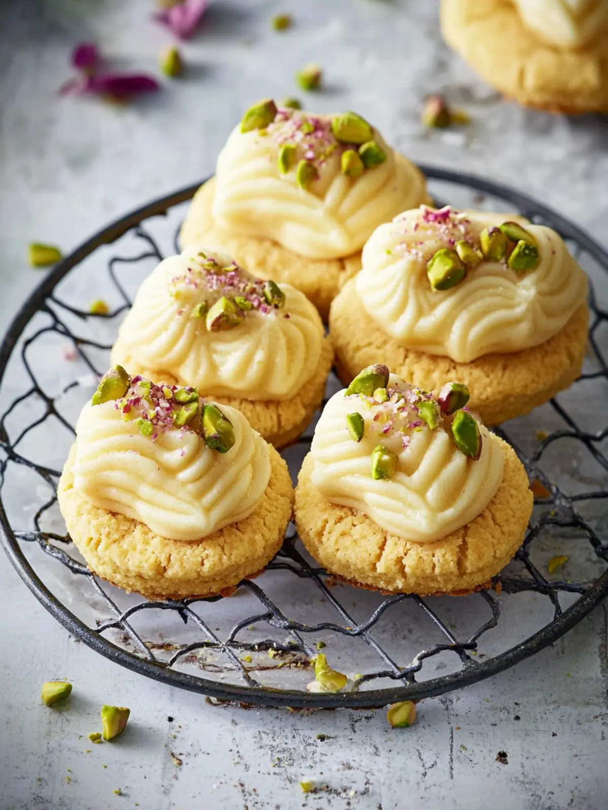 Saffron, Pistachio and White Chocolate Viennese Bliss 4 Saffron, Pistachio and White Chocolate Viennese Biscuits