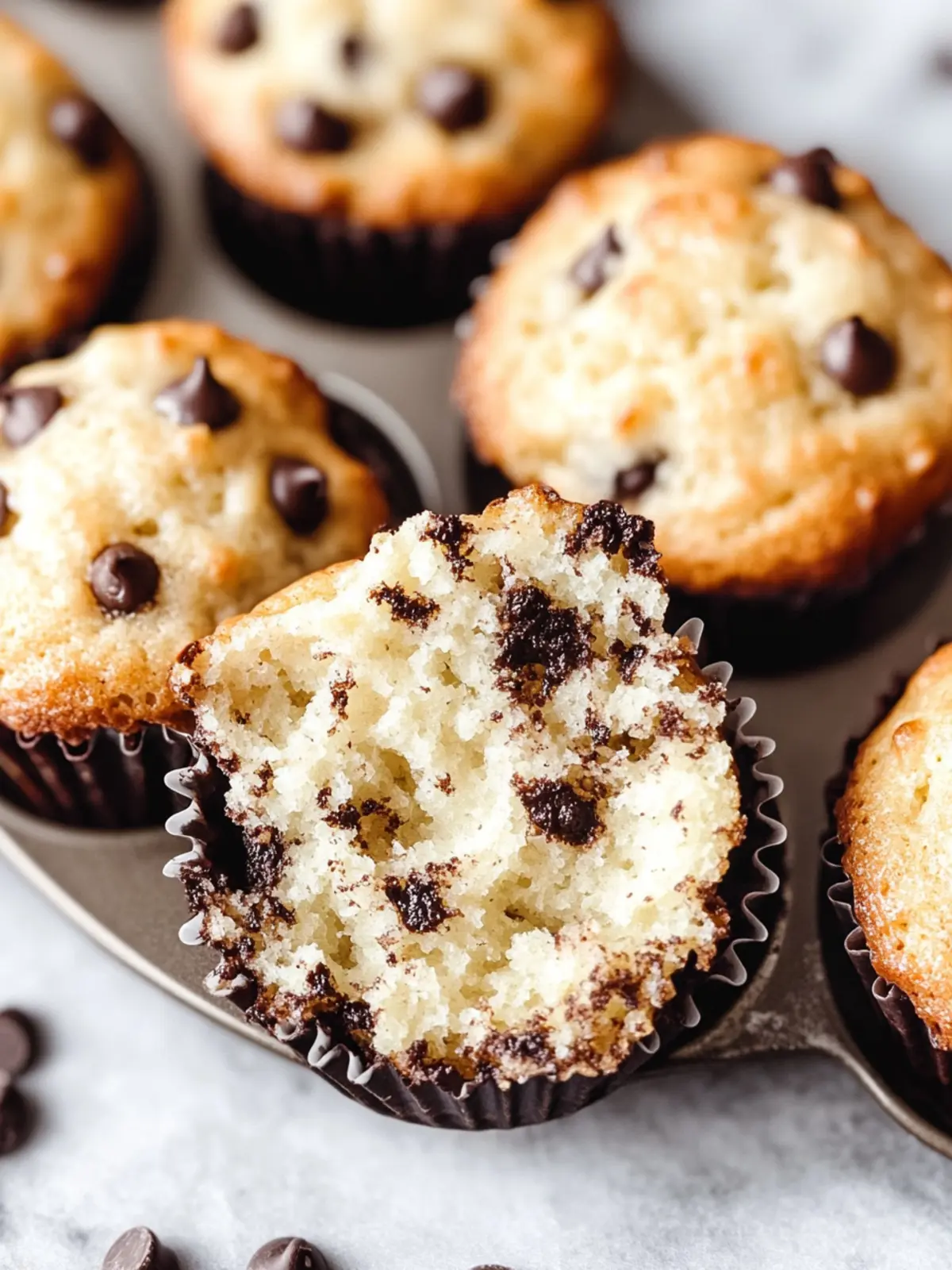 Fluffy Chocolate Chip Muffins That Will Brighten Your Day 3 Fluffy Chocolate Chip Muffins
