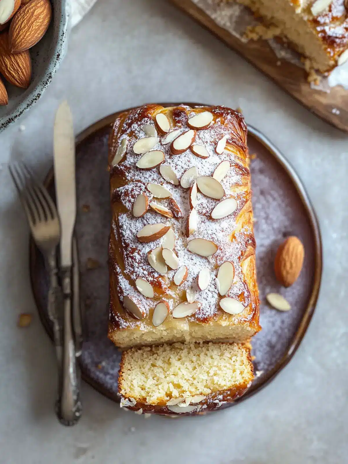 Almond Croissant Frangipane Loaf Cake: A Cozy Baking Delight 2 Almond Croissant Frangipane Loaf Cake
