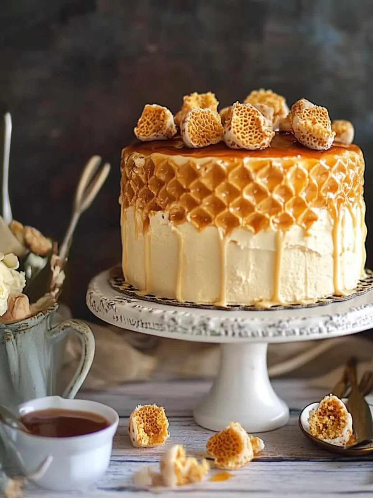 Indulge in Salted Caramel Honeycomb Cake Bliss Today 2 Salted Caramel Honeycomb Cake