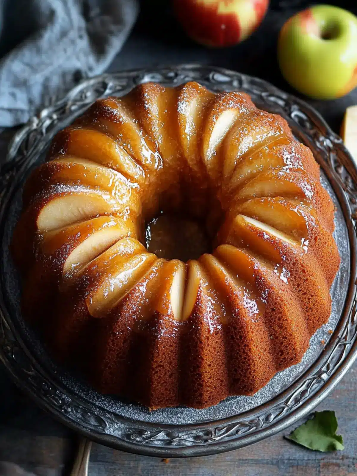 Delicious Apple Bundt Cake with Irresistible Caramel Glaze 3 Apple Bundt Cake