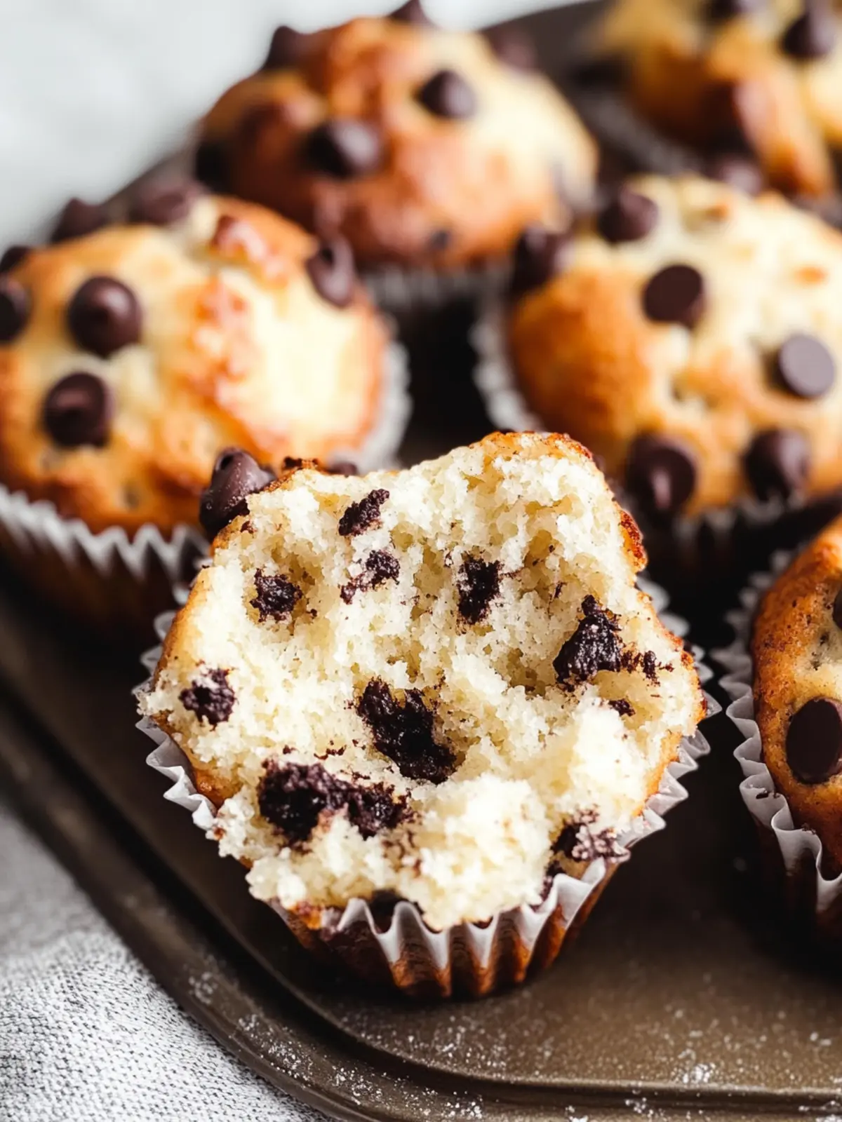 Fluffy Chocolate Chip Muffins That Will Brighten Your Day 2 Fluffy Chocolate Chip Muffins