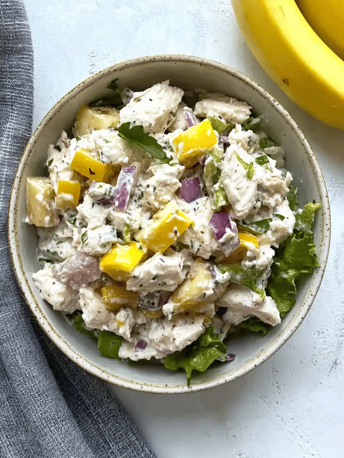 Cottage Cheese Chicken Salad with Banana Peppers Delightfully Easy 3 Cottage Cheese Chicken Salad with Banana Peppers (High Protein, Low Carb)