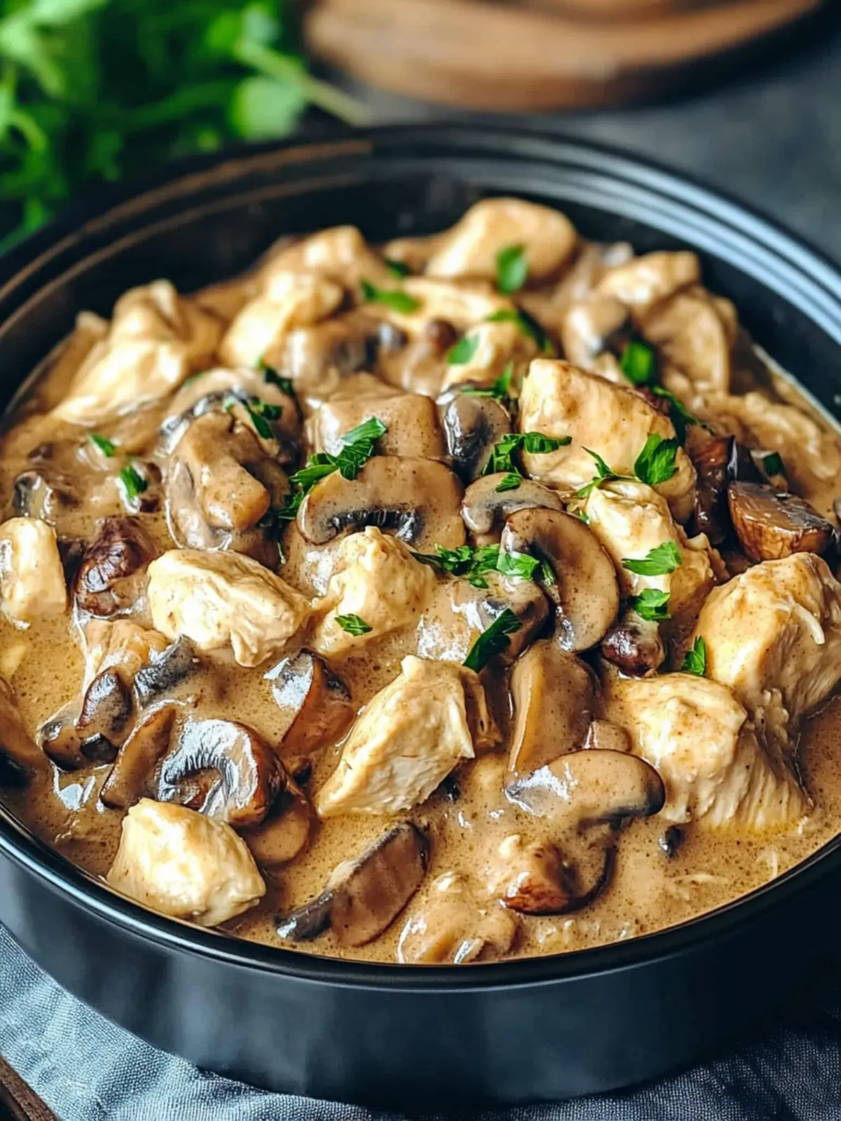 Slow Cooker Chicken and Mushroom Stroganoff: Cozy Comfort Food 2 Slow Cooker Chicken and Mushroom Stroganoff