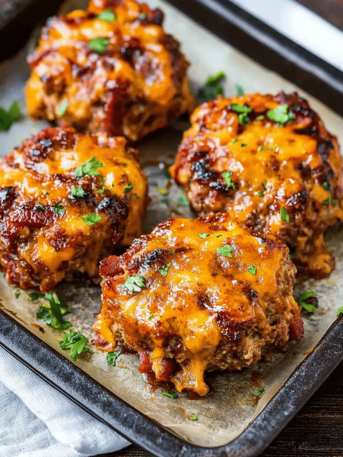Mini BBQ Bacon Cheddar Meatloaf: Quick, Flavorful Joys 2 Mini BBQ Bacon Cheddar Meatloaf