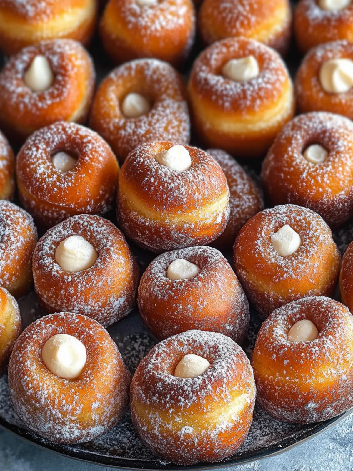 Mini Pastry Cream Filled Brioche Doughnuts for Sweet Delights 3 Mini Pastry Cream Filled Brioche Doughnuts