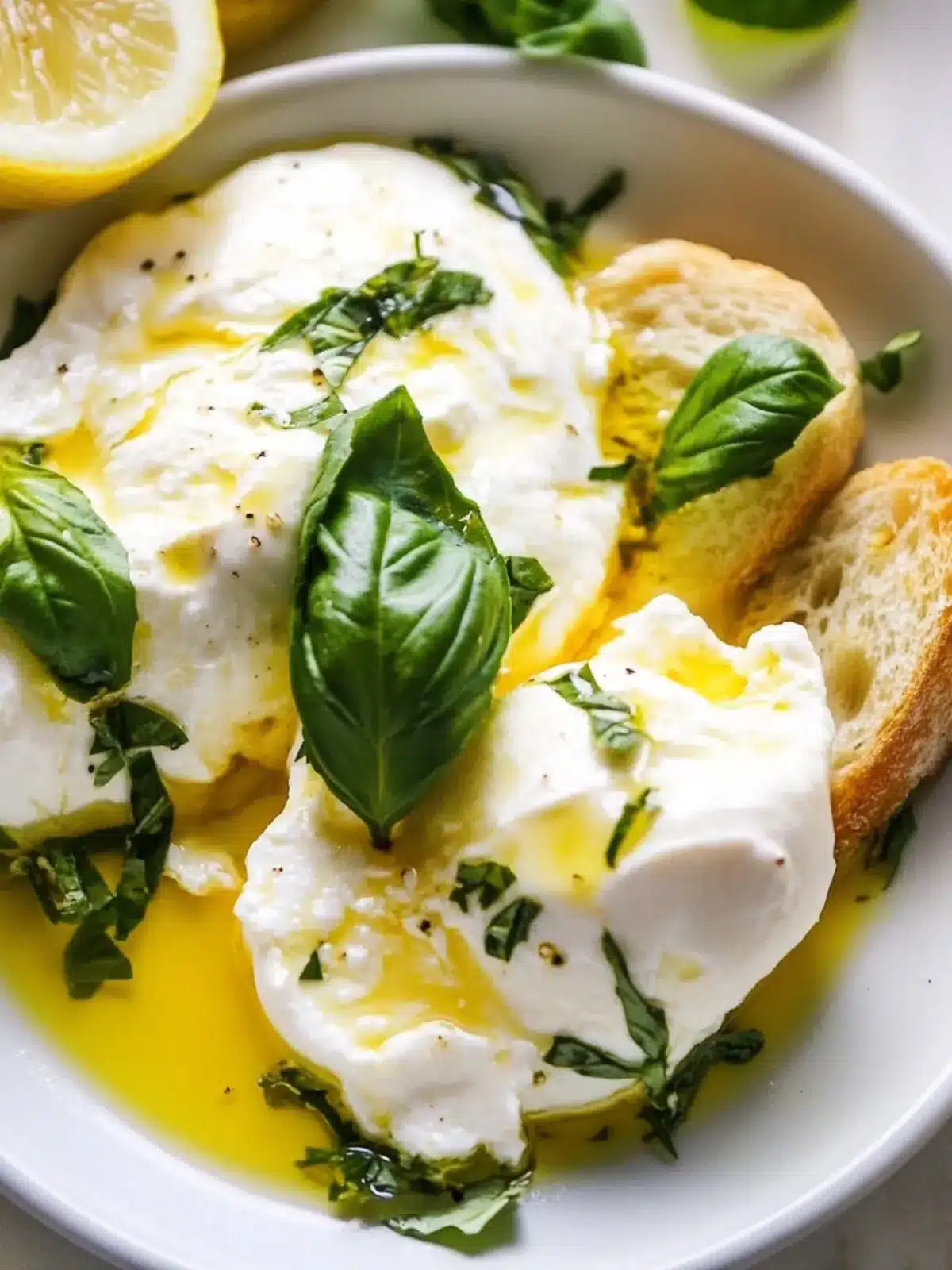 Lemon Basil Burrata with Garlic Toasts: A Dreamy Delight 3 Lemon Basil Burrata With Garlic Toasts