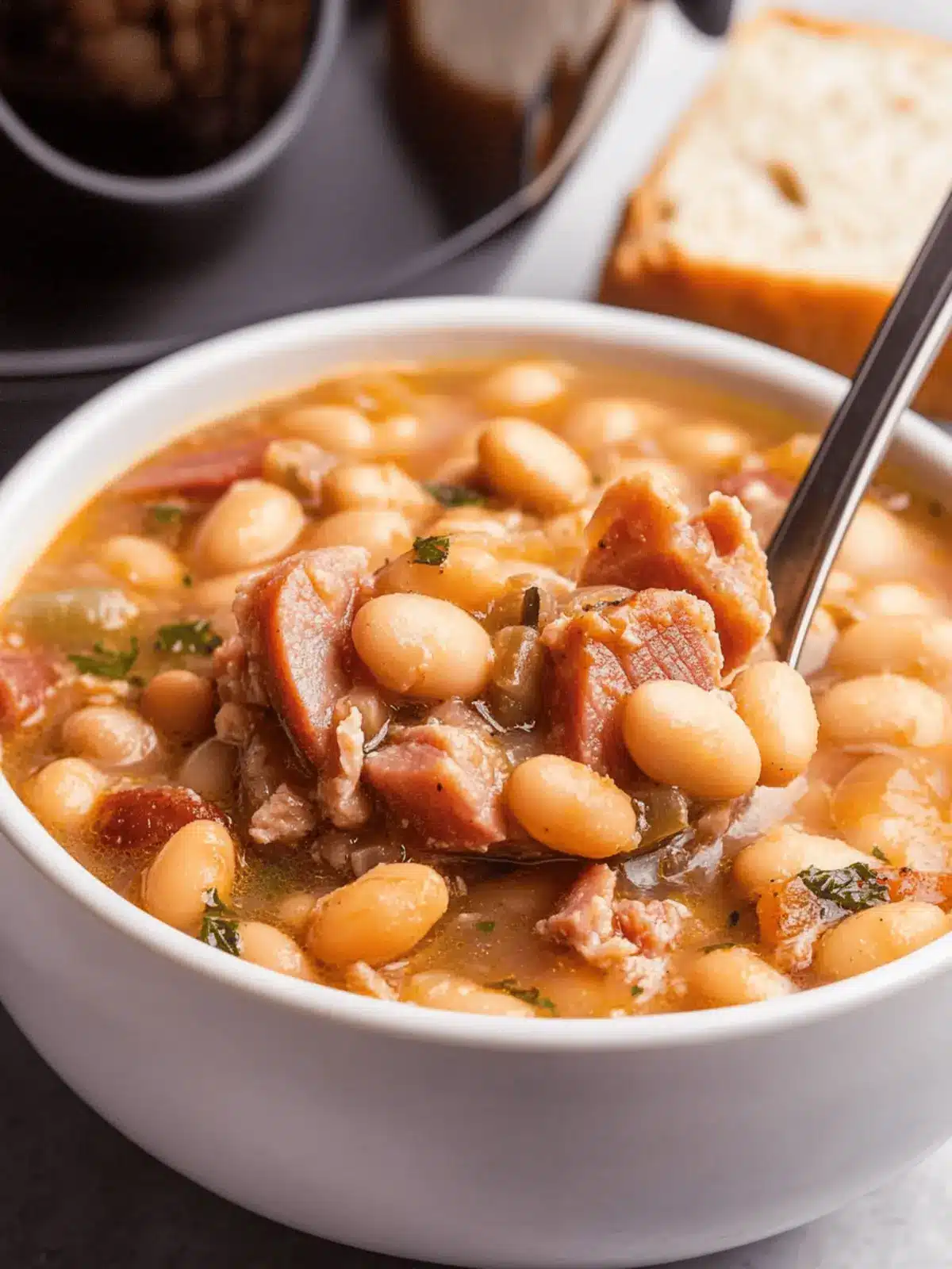 Warm Up with Cozy Slow Cooker Ham and Bean Soup Today 3 Slow Cooker Ham and Bean Soup