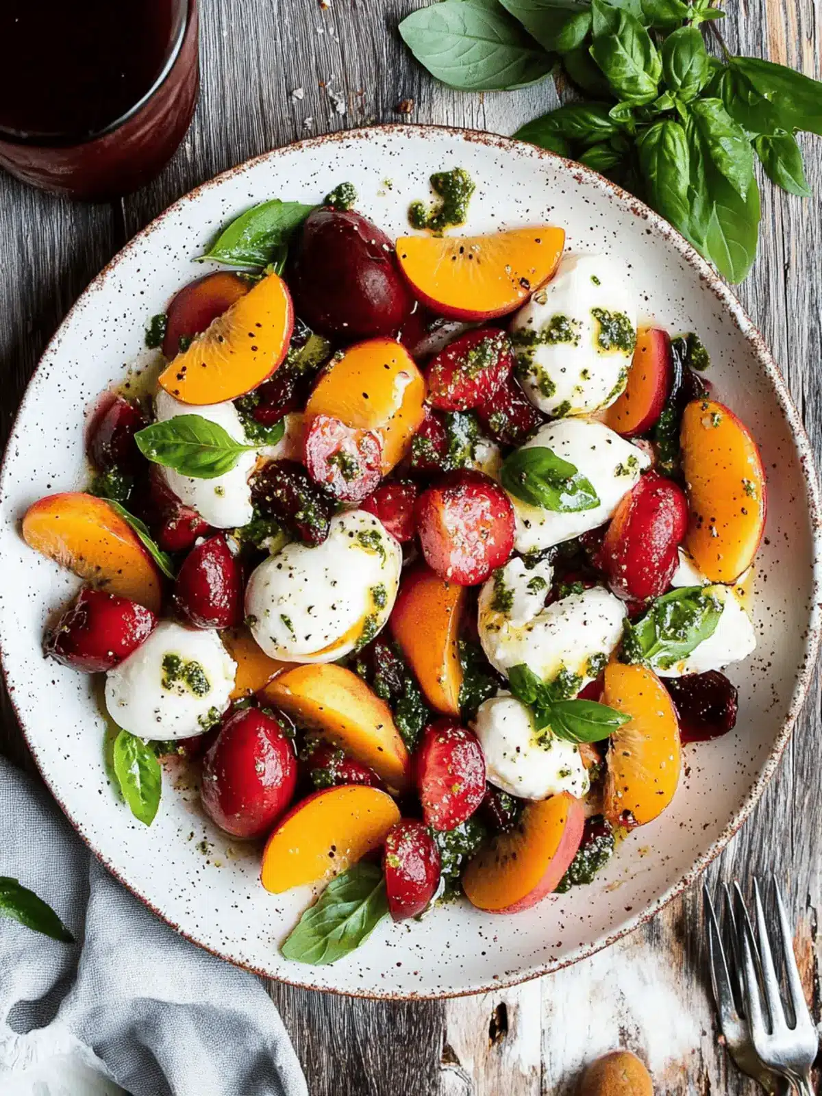 Marinated Stone Fruit Caprese Salad That Screams Summer Joy 3 Marinated Stone Fruit Caprese Salad