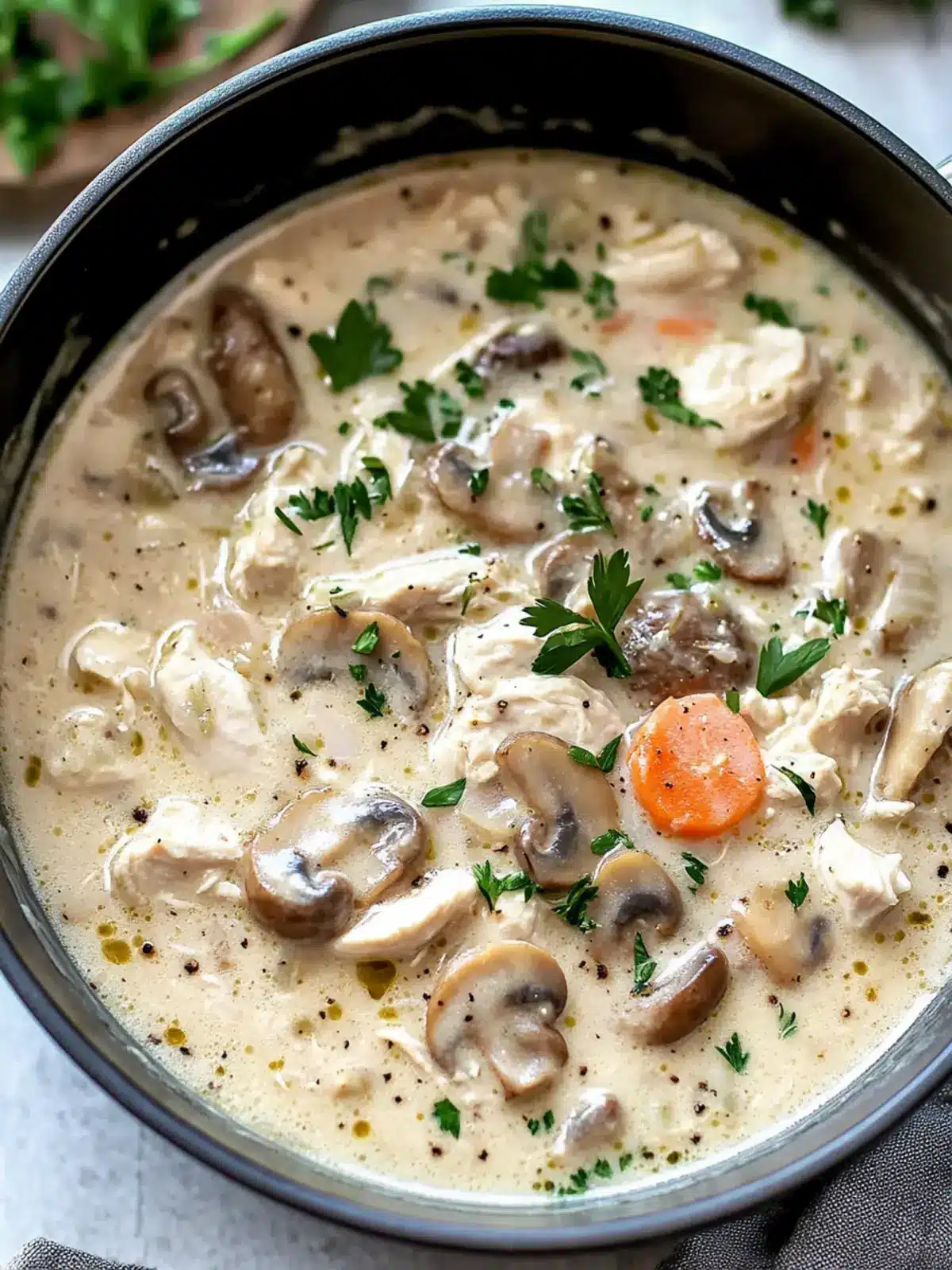 Creamy Instant Pot Chicken Stew With Mushrooms for Cozy Nights 4 Creamy Instant Pot Chicken Stew With Mushrooms