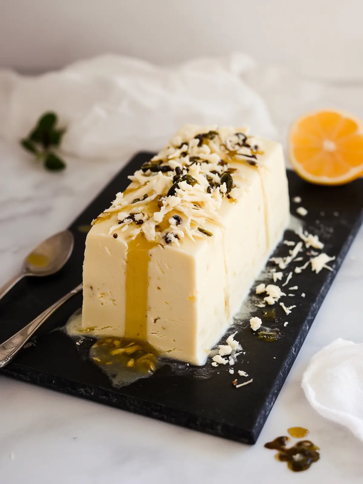 Decadent White Chocolate and Granadilla Semifreddo Delight 3 White Chocolate and Granadilla Semifreddo