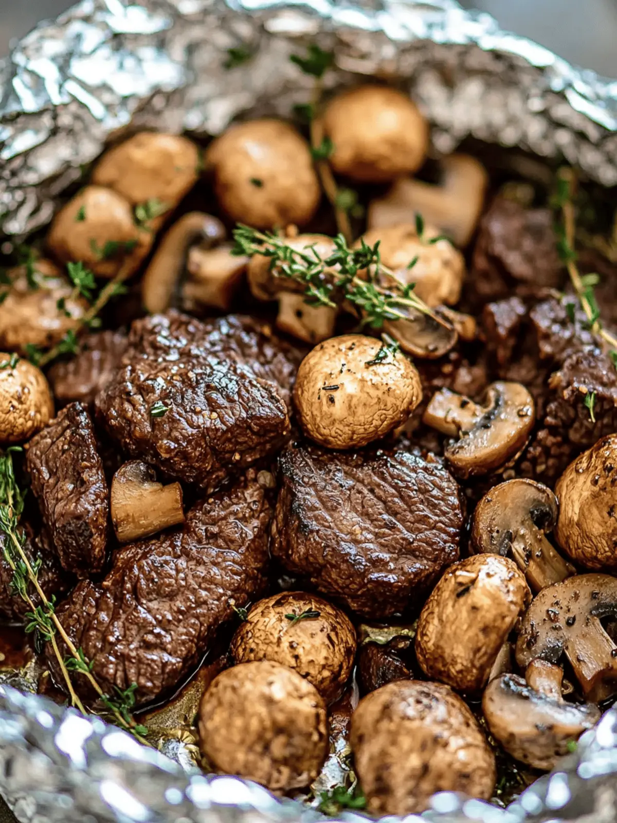 Savor Steak and Mushroom Foil Packs for Effortless Grilling 3 Steak and Mushroom Foil Packs