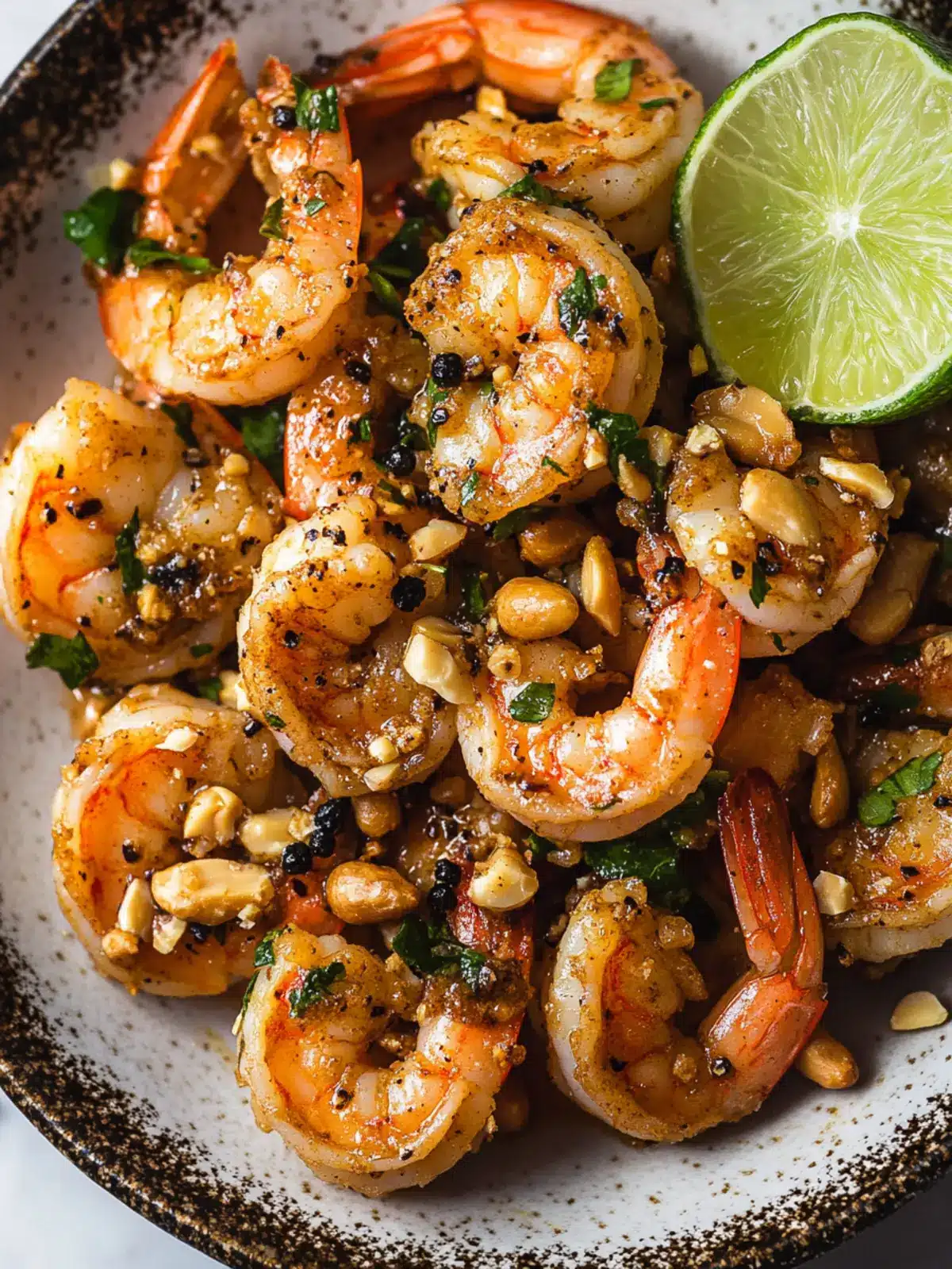 Zesty Pan-Seared Shrimp with Peanuts and Lime in Minutes 2 Pan-Seared Shrimp with Peanuts, Black Pepper, and Lime