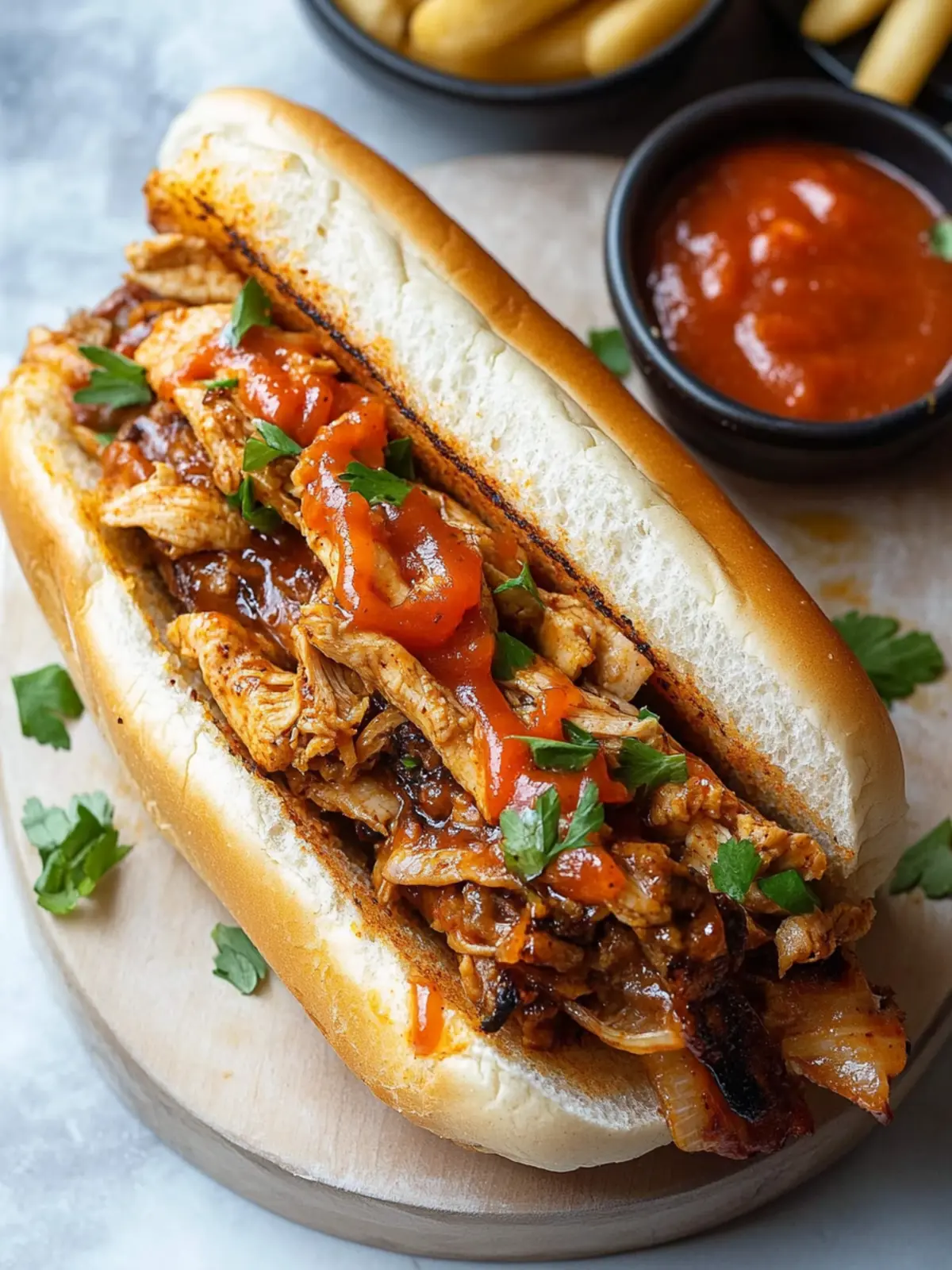 BBQ Chicken Cheesesteak Sandwich: Easy Twist on a Classic 2 BBQ Chicken Cheesesteak Sandwich