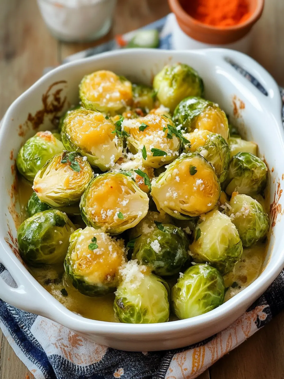 Heavenly Cheesy Brussels Sprouts with Honey Dijon Delight 3 Cheesy Brussel Sprouts