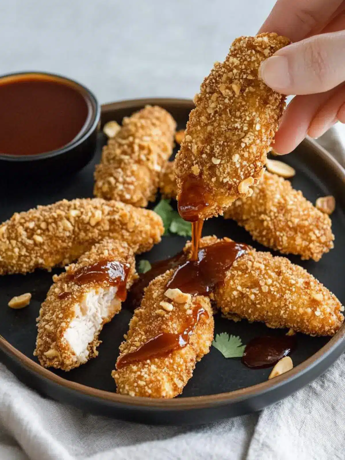 Baked Cashew Crusted Chicken Fingers for Delicious Crunch! 4 Baked Cashew Crusted Chicken Fingers