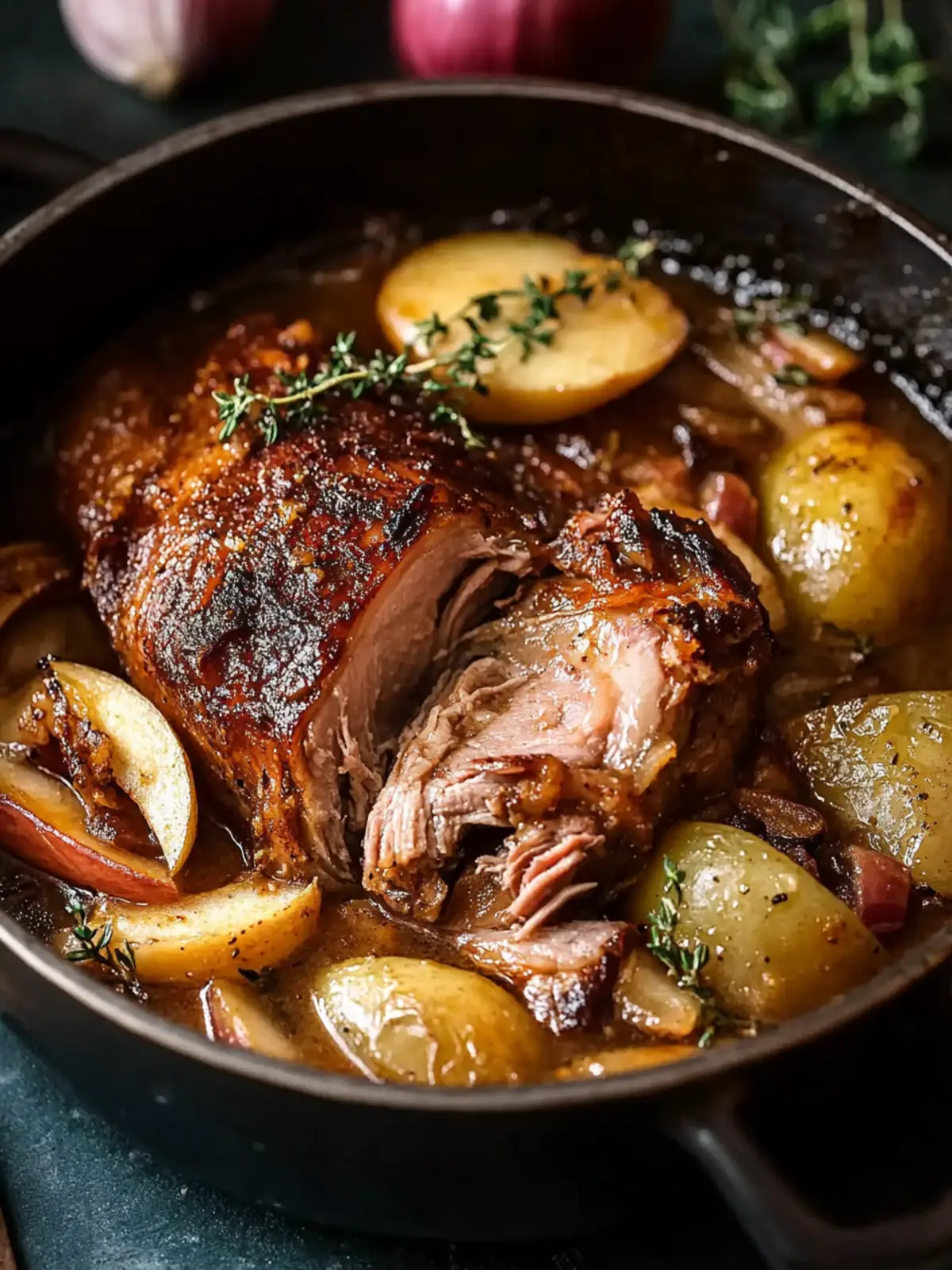 Savory Garlic Apple Cider Braised Pork Shoulder Delight 2 Garlic Apple Cider Braised Pork Shoulder
