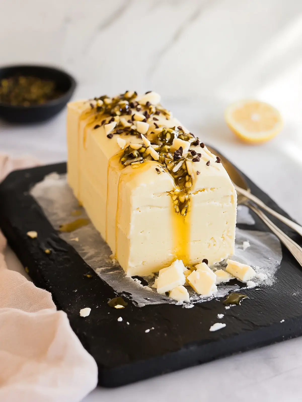 Decadent White Chocolate and Granadilla Semifreddo Delight 2 White Chocolate and Granadilla Semifreddo
