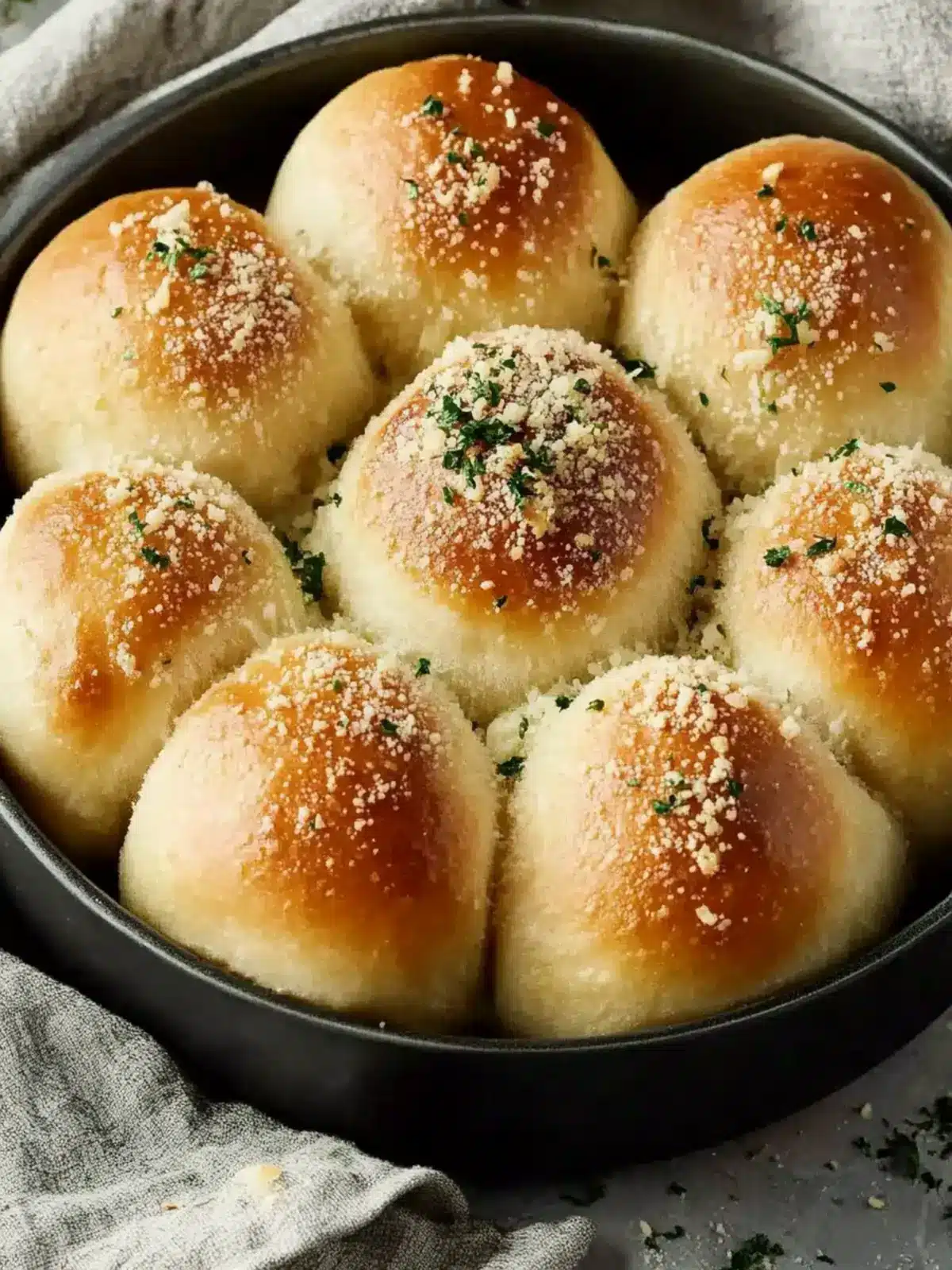 Melt-in-Your-Mouth Warm Garlic Butter Parmesan Dinner Rolls 2 Warm Garlic Butter Parmesan Dinner Rolls