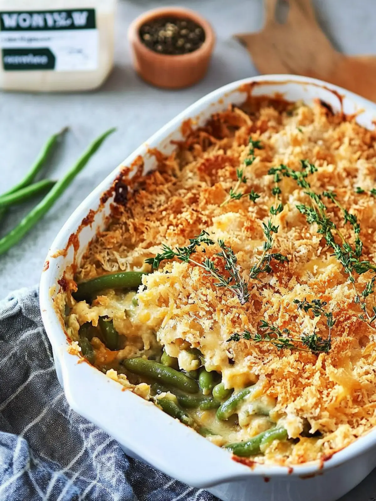 Cheddar Green Bean Casserole: A Cozy Twist on Tradition 2 Cheddar Green Bean Casserole