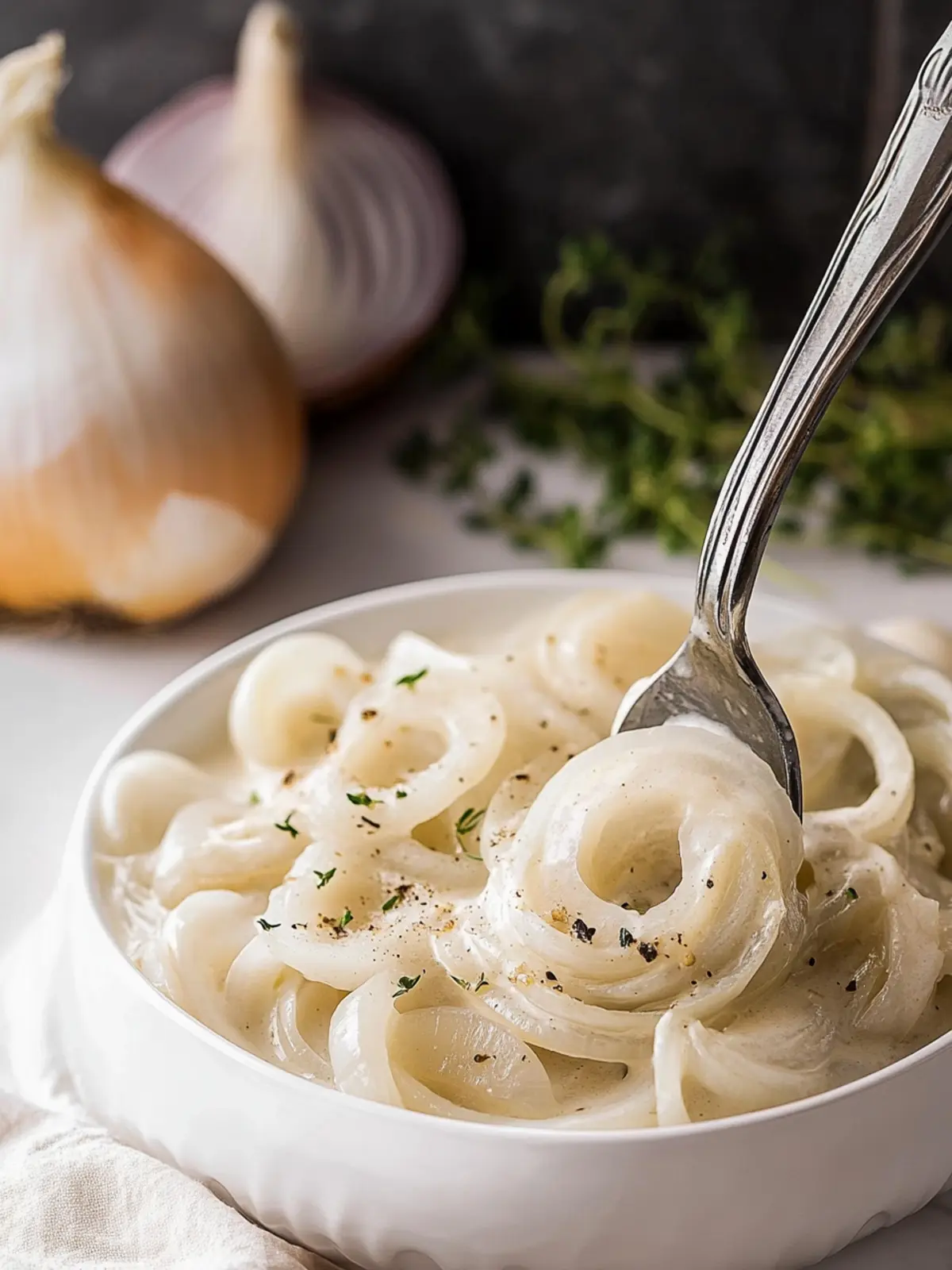 Creamed Onions with Thyme: A Comforting Sauce Recipe 3 Creamed Onions