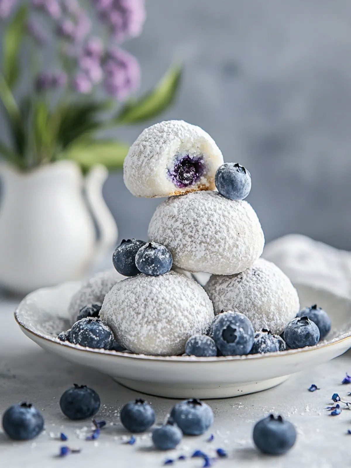 Delightfully Soft Blueberry Almond Snowball Cookies Recipe 3 Soft Blueberry Almond Snowball Cookies
