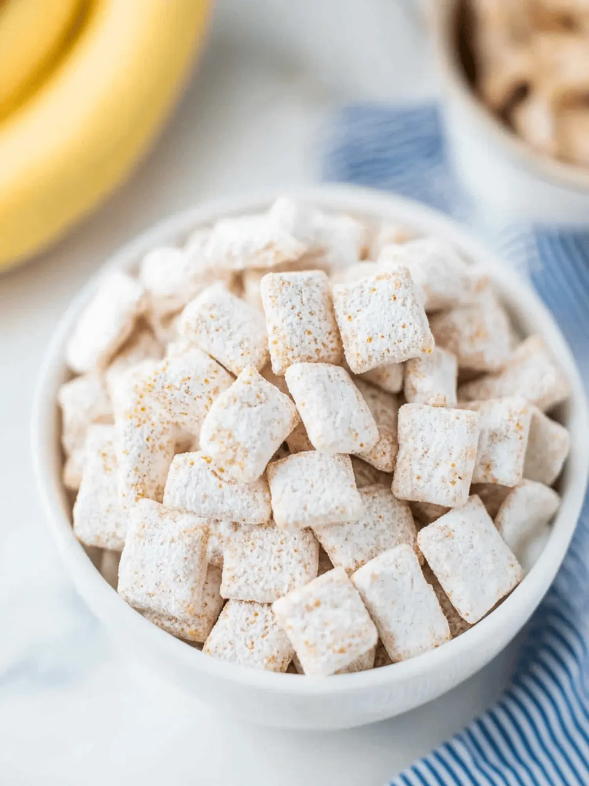 Delicious Banana Pudding Muddy Buddies You Need to Try Now 3 Banana Pudding Muddy Buddies (AKA Puppy Chow)