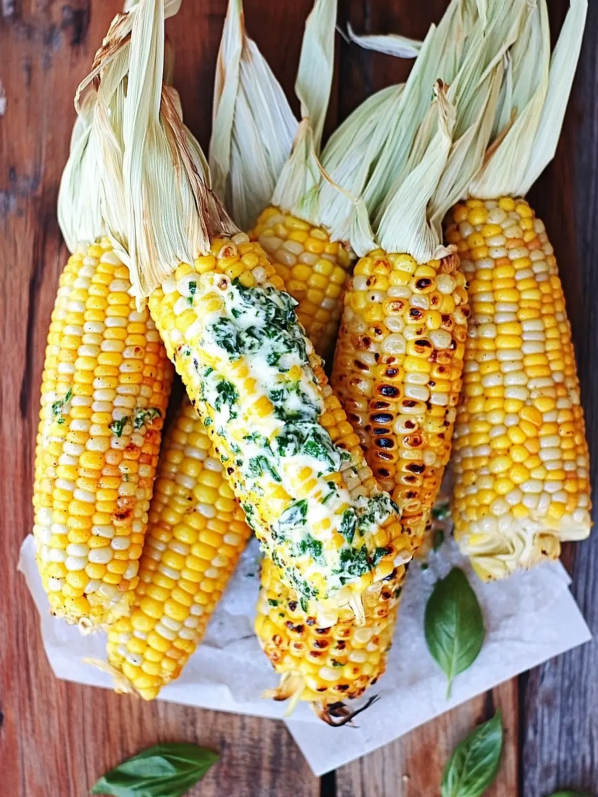 Grilled Corn with Basil Butter for the Perfect Summer Feast 4 Grilled Corn with Basil Butter