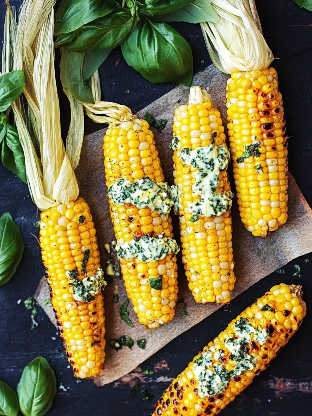 Grilled Corn with Basil Butter for the Perfect Summer Feast 3 Grilled Corn with Basil Butter