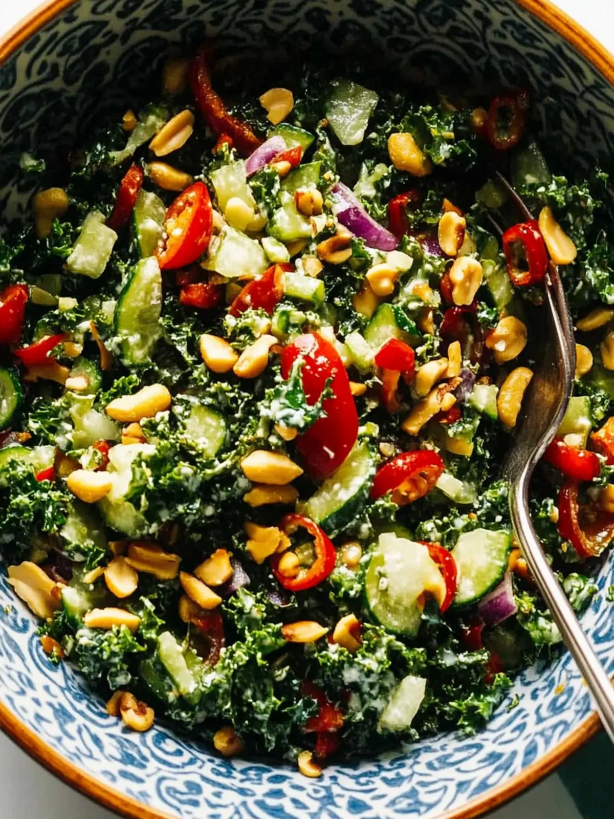 Savor the Crunch: Roasted Peanut Kale Crunch Salad Delight 2 Roasted Peanut Kale Crunch Salad
