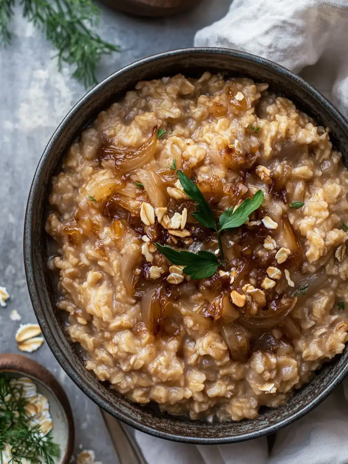 Caramelized Onion and Cardamom Savory Oatmeal Bliss 2 Caramelized Onion and Cardamom Savory Oatmeal