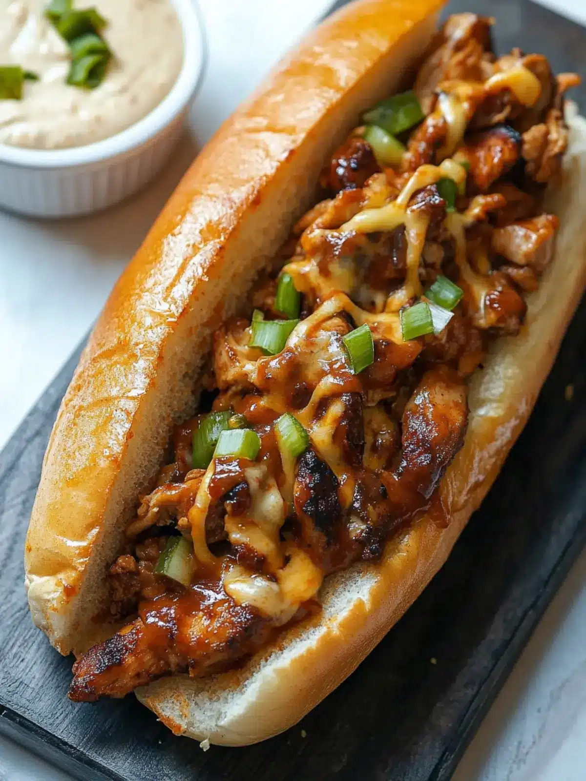 BBQ Chicken Cheesesteak Sandwich: A Tasty Twist for Dinner 2 BBQ Chicken Cheesesteak Sandwich